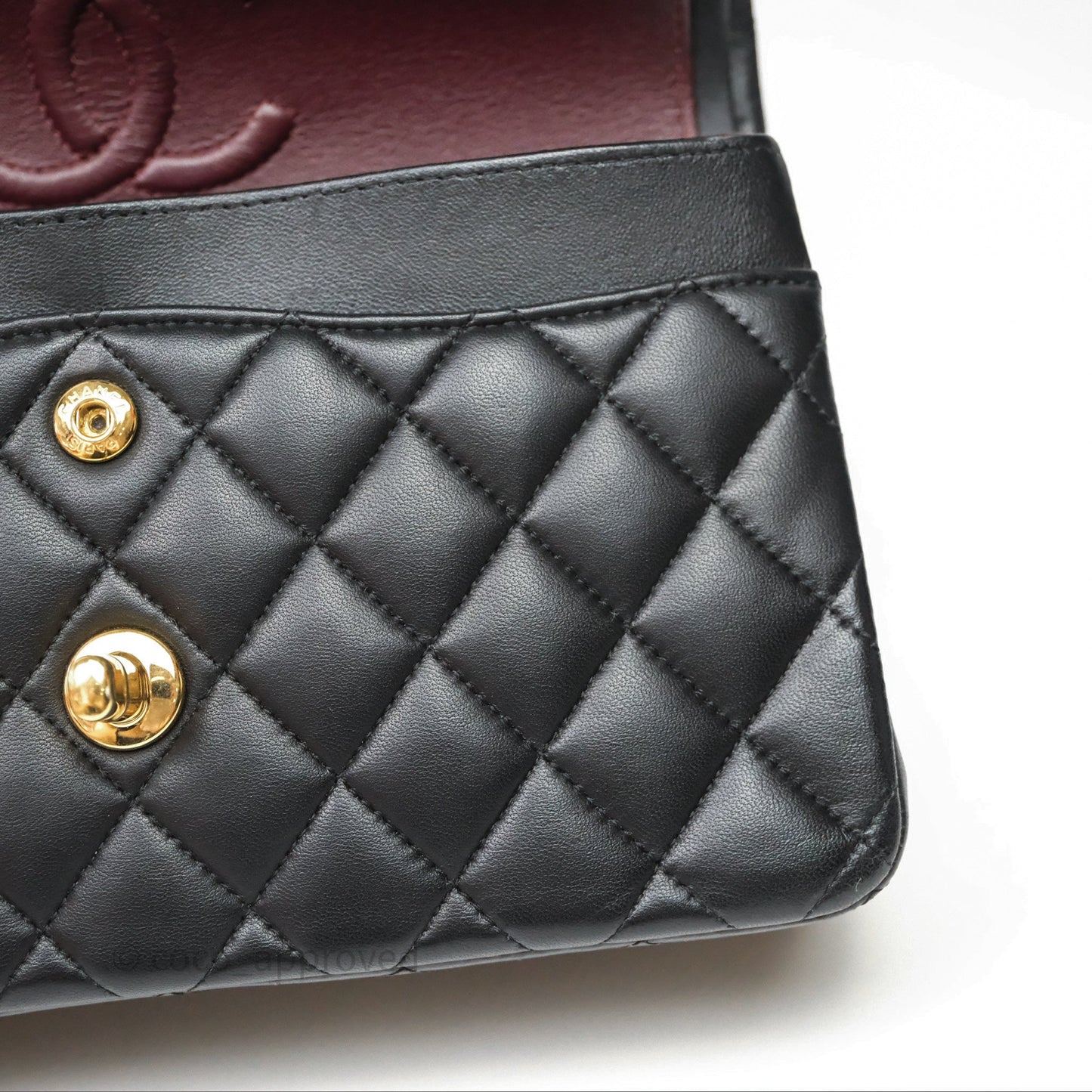 Chanel Small Classic Flap Quilted Black Lambskin Gold Hardware