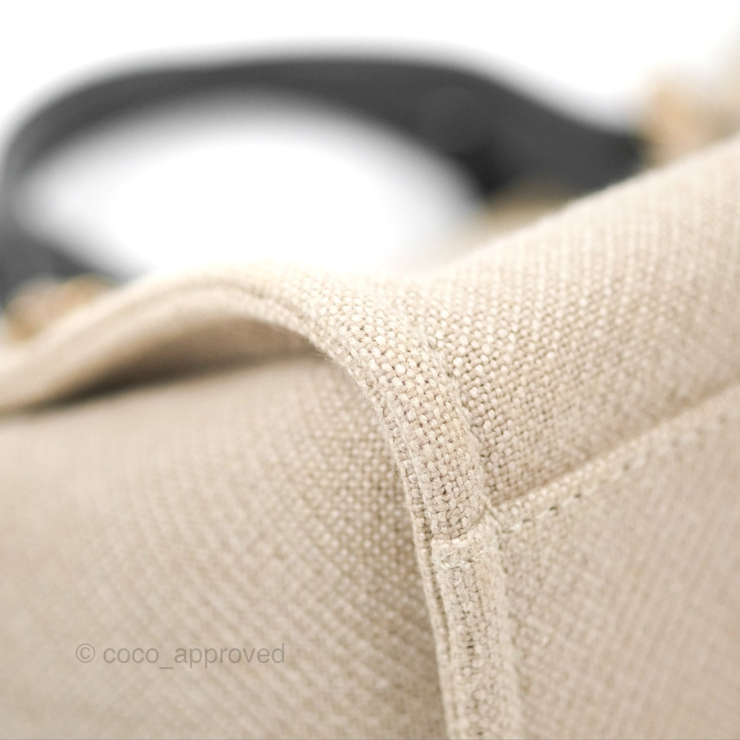 Chanel New Small Deauville Black/Taupe Canvas