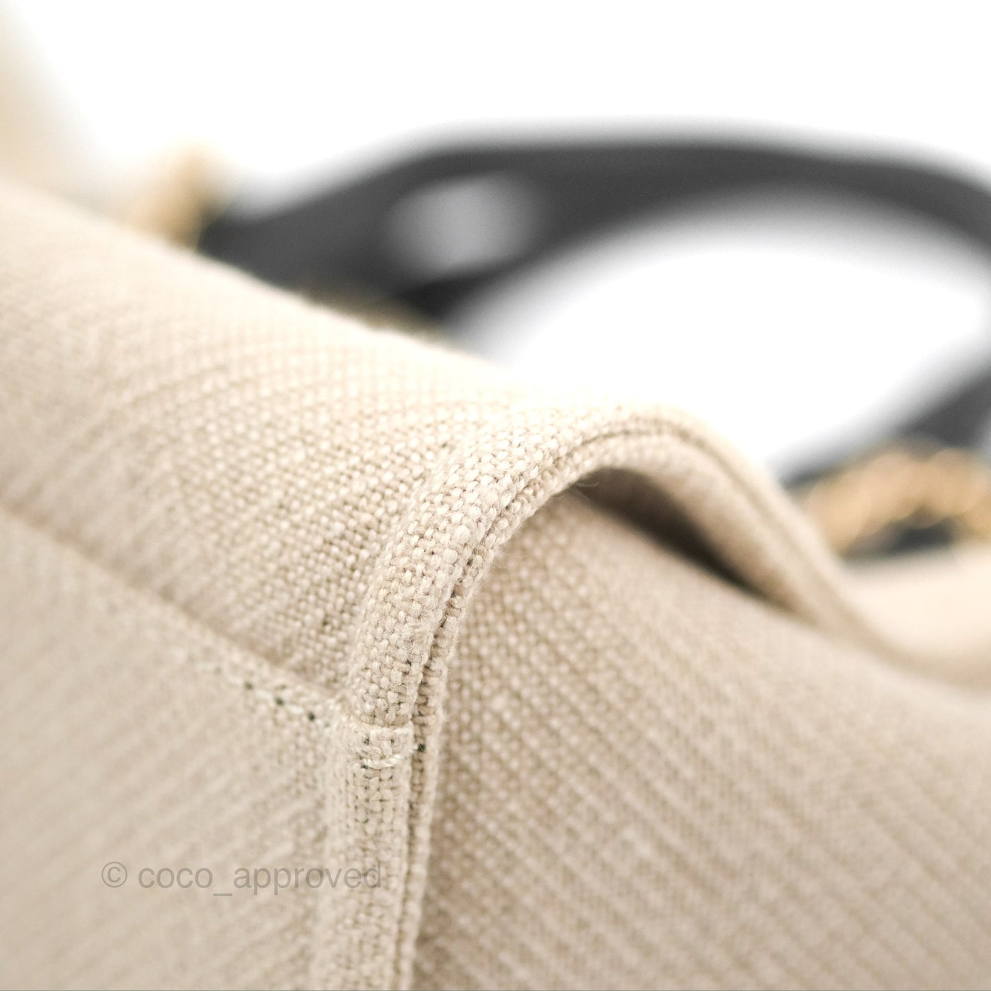Chanel New Small Deauville Black/Taupe Canvas