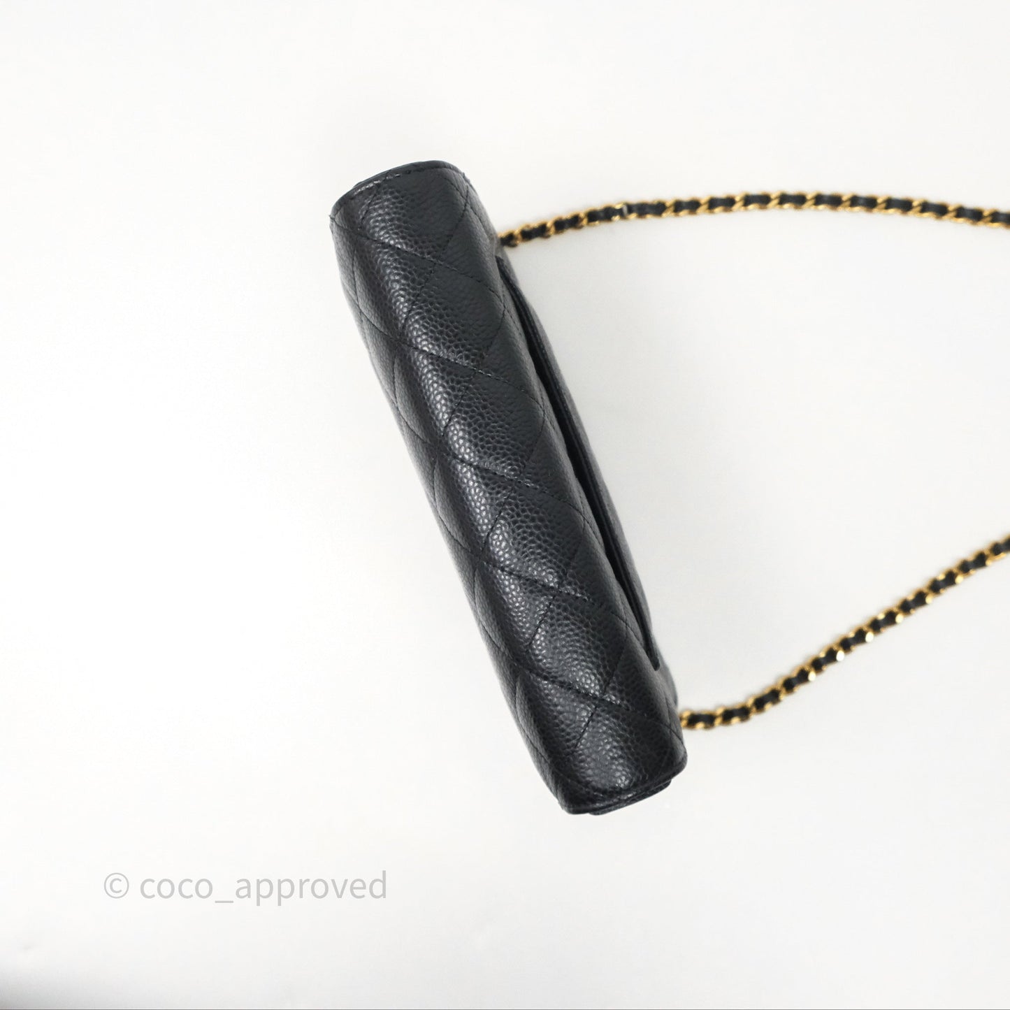Chanel Quilted WOC Black Caviar Gold Hardware