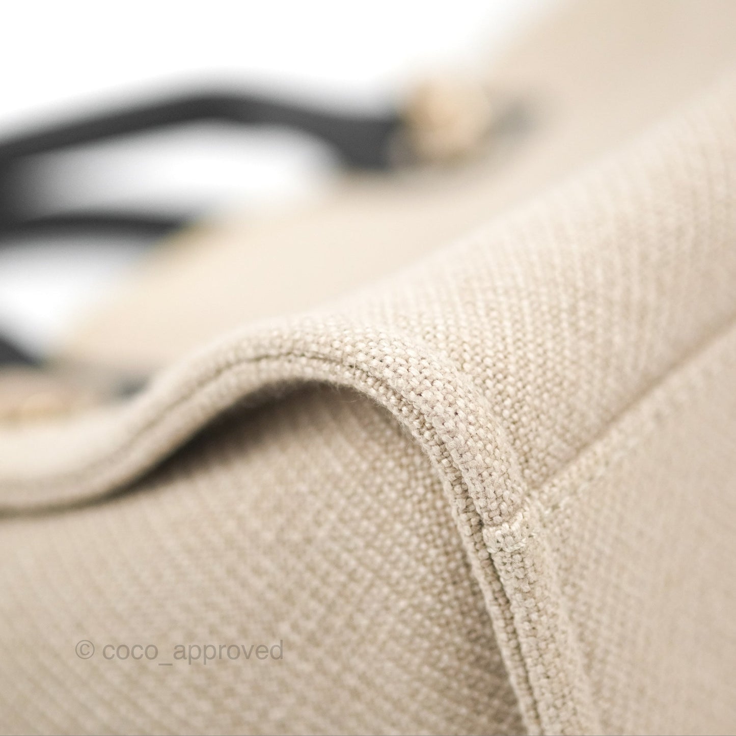 Chanel New Small Deauville Black/Taupe Canvas
