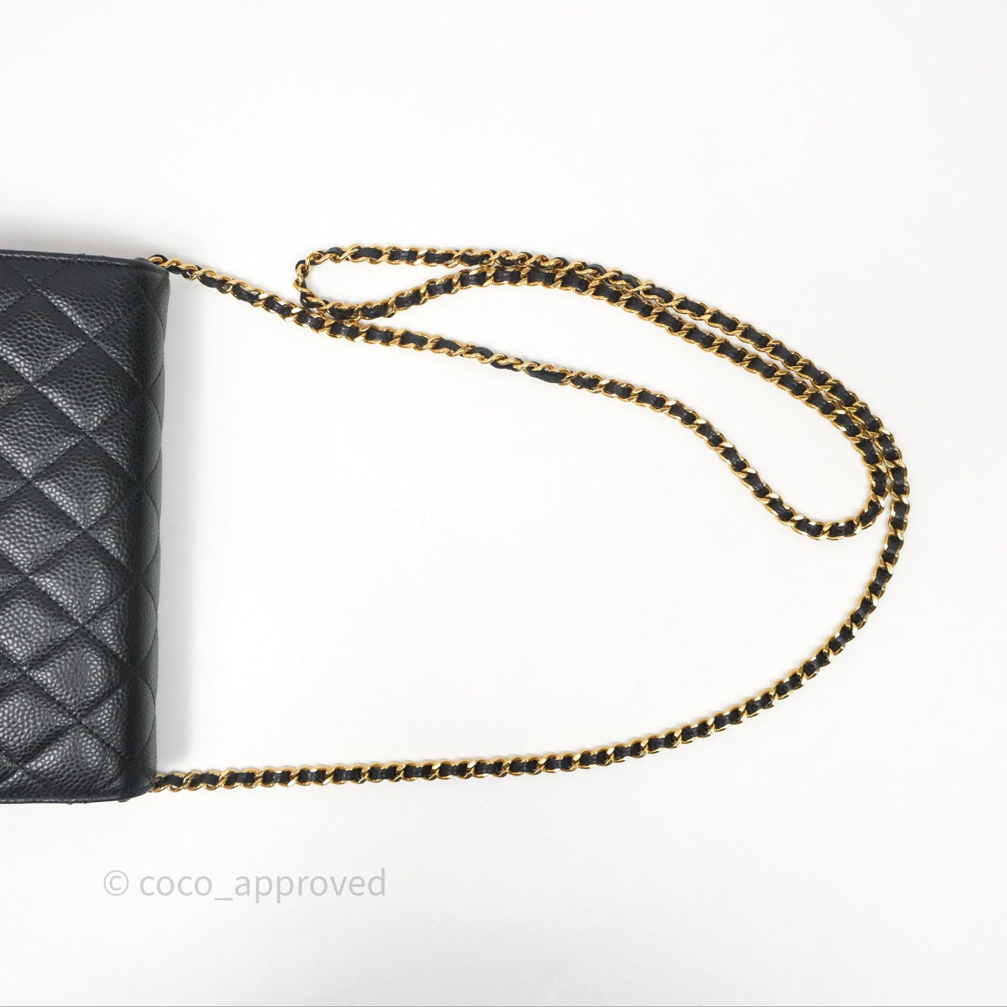 Chanel Quilted WOC Black Caviar Gold Hardware
