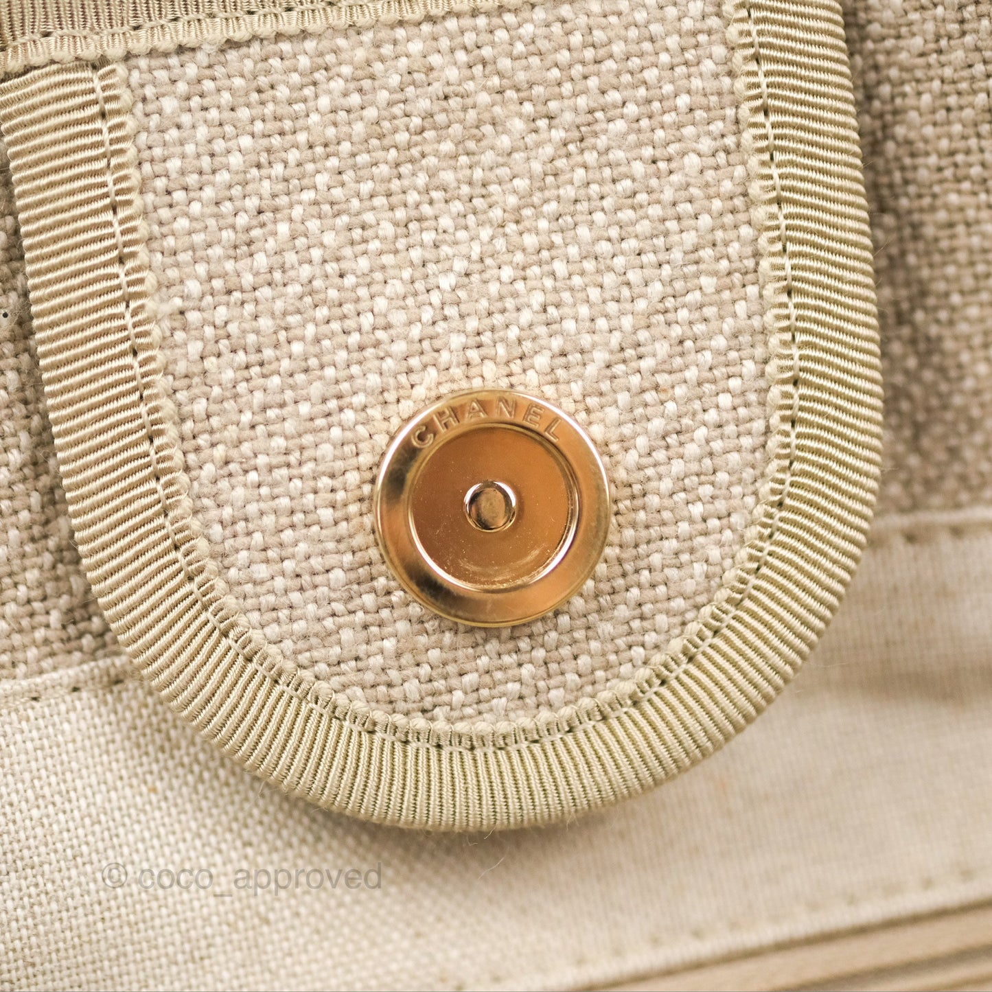 Chanel New Small Deauville Black/Taupe Canvas