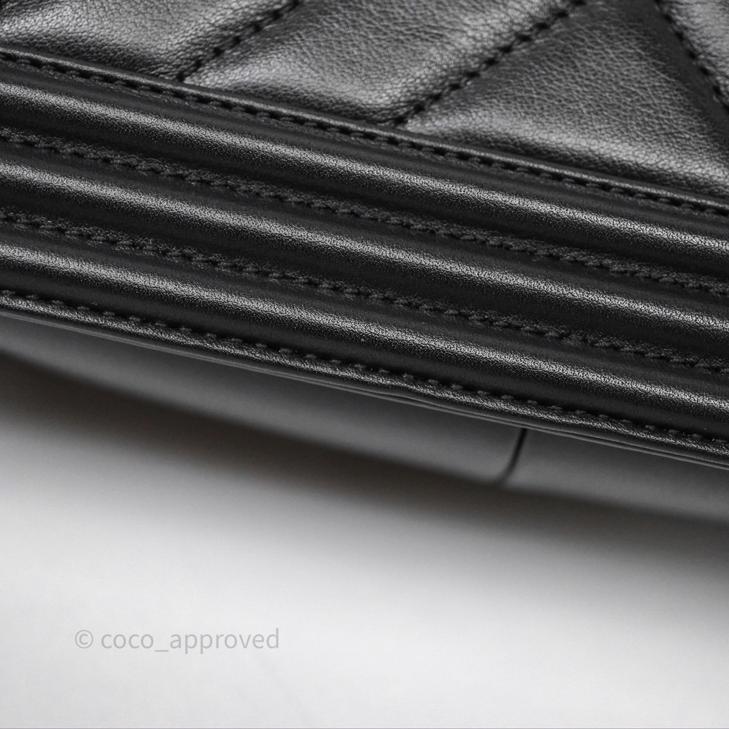 Chanel Medium Boy Chevron Black Calfskin Silver Hardware