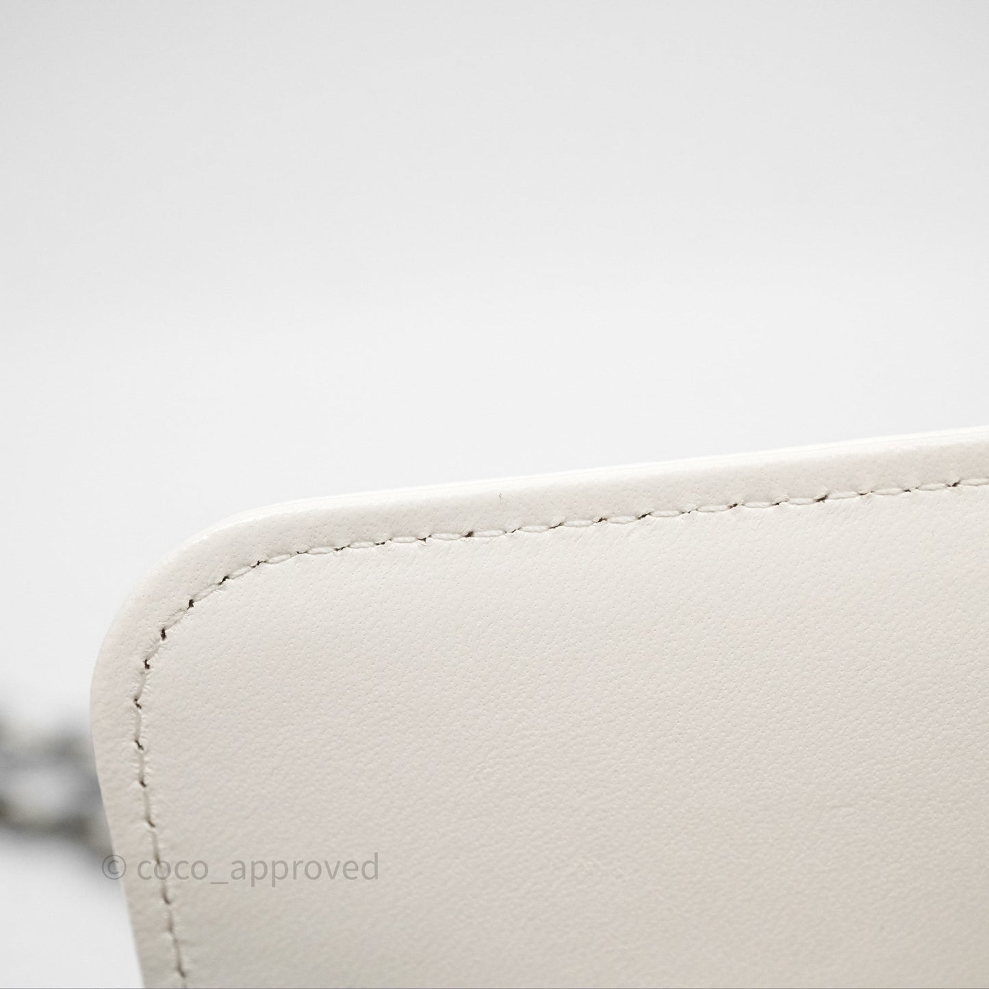 Chanel 19 Clutch With Chain Ivory White Lambskin Mixed Hardware