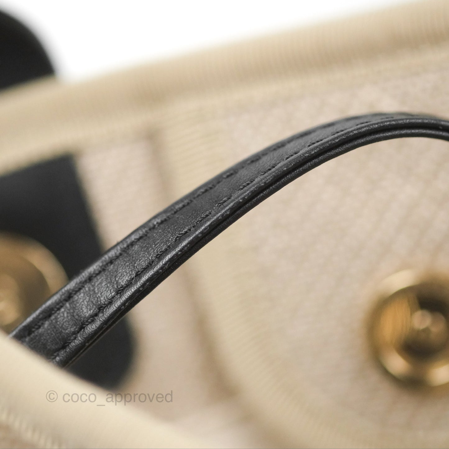 Chanel New Small Deauville Black/Taupe Canvas