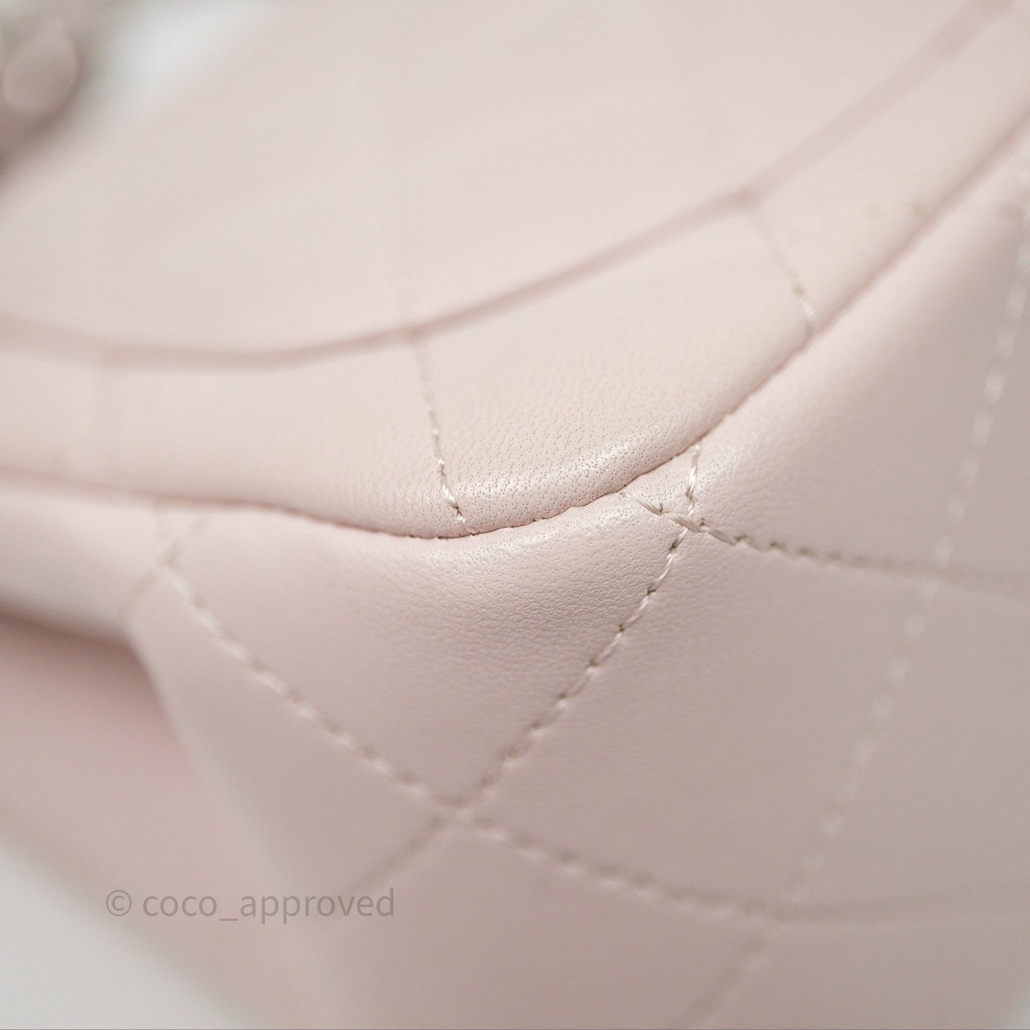 Chanel Mini Square Flap Quilted Lilac Lambskin Silver Hardware