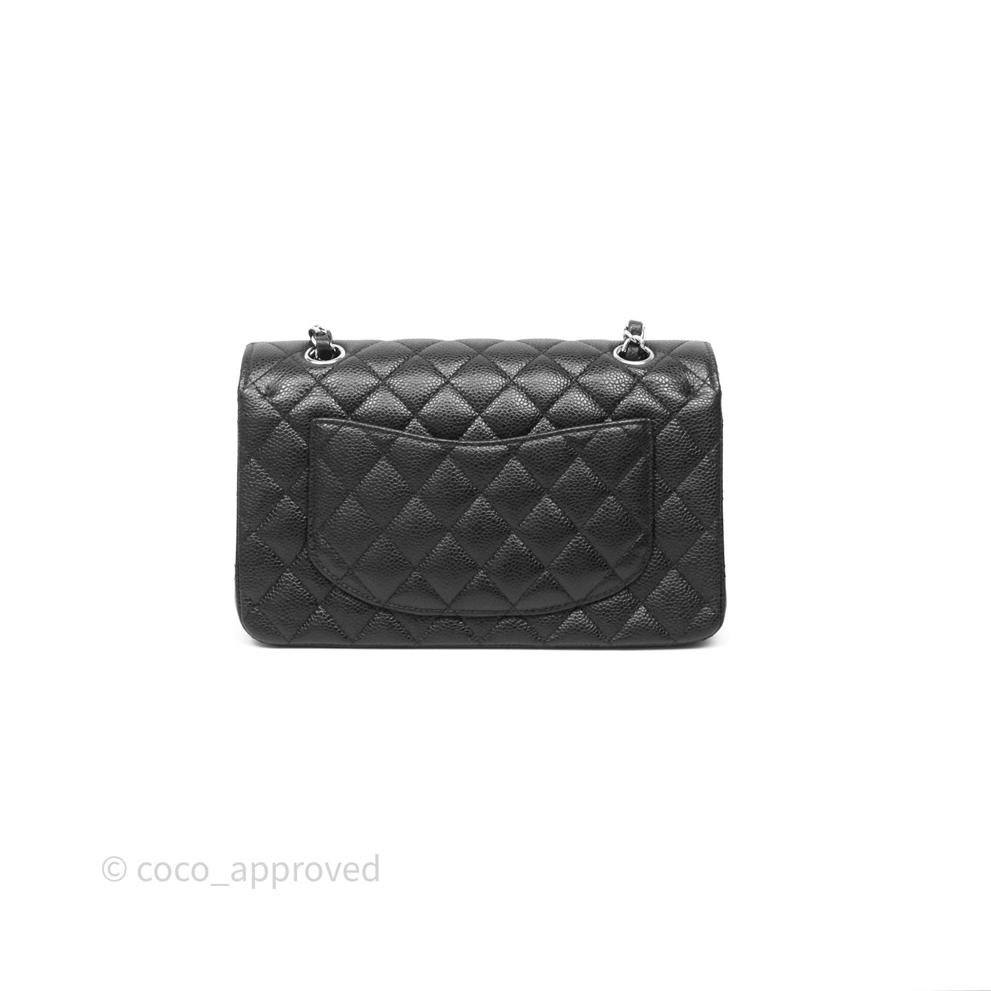 Chanel Small Classic Flap Quilted Black Caviar Silver Hardware