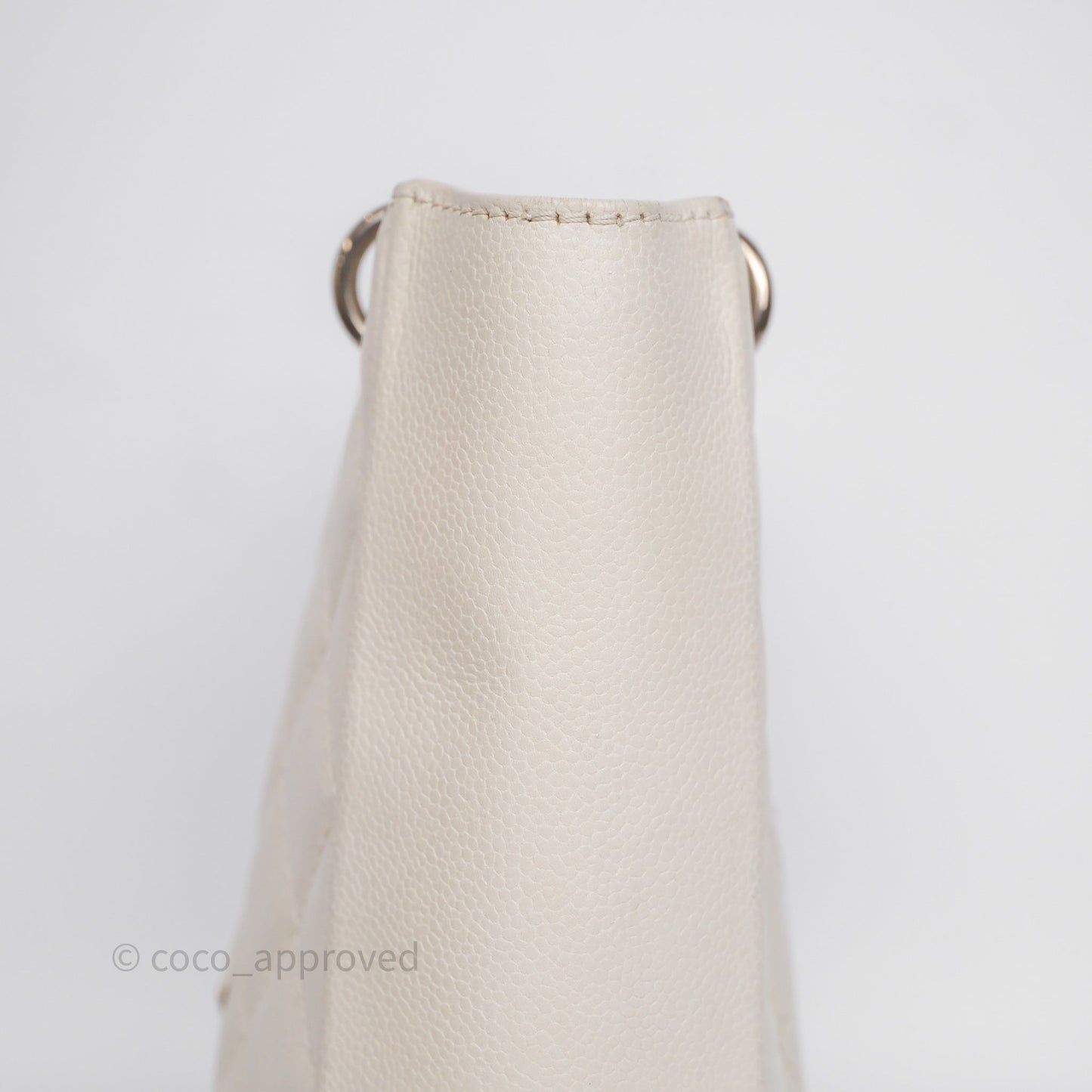 Chanel Vertical GST White Caviar Silver Hardware