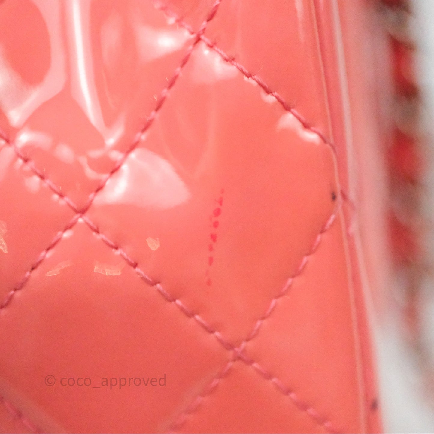 Chanel Quilted Mini Rectangular Pink Patent Silver Hardware