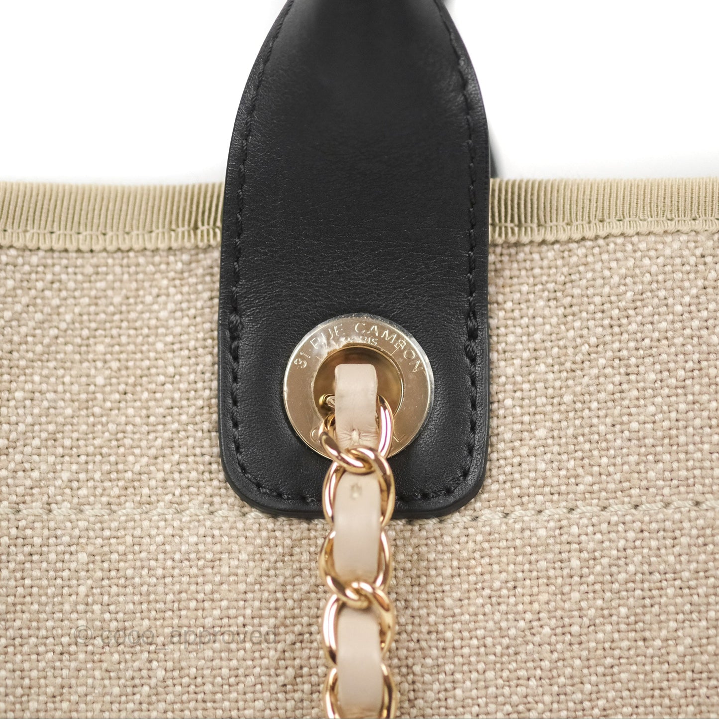 Chanel New Small Deauville Black/Taupe Canvas