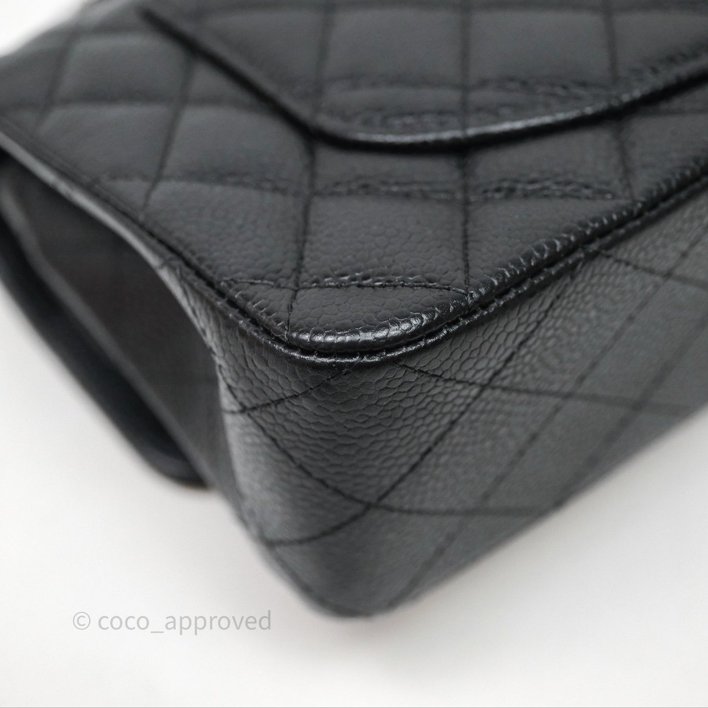 Chanel Small Classic Flap Quilted Black Caviar Silver Hardware