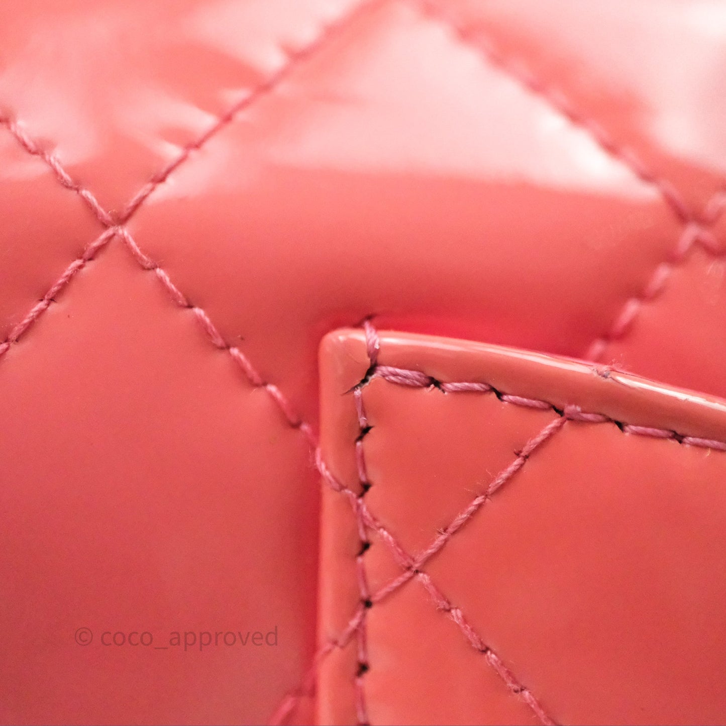 Chanel Quilted Mini Rectangular Pink Patent Silver Hardware