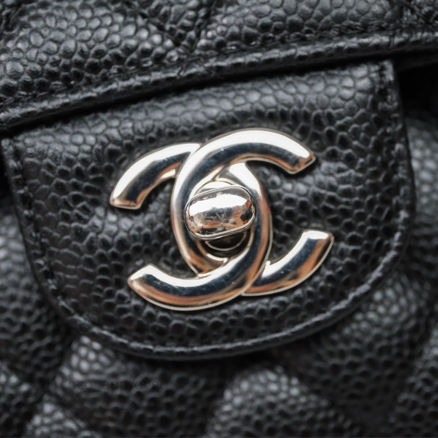 Chanel Small Classic Flap Quilted Black Caviar Silver Hardware