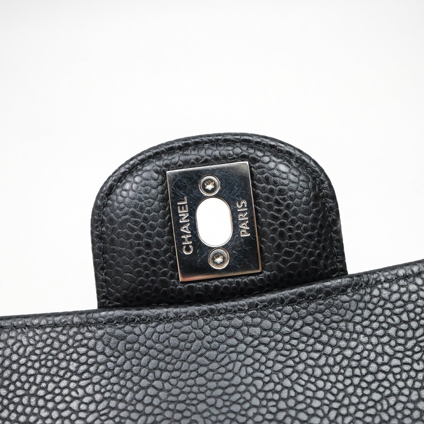 Chanel Small Classic Flap Quilted Black Caviar Silver Hardware