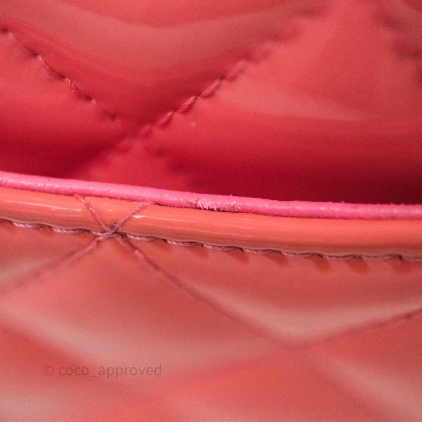 Chanel Quilted Mini Rectangular Pink Patent Silver Hardware