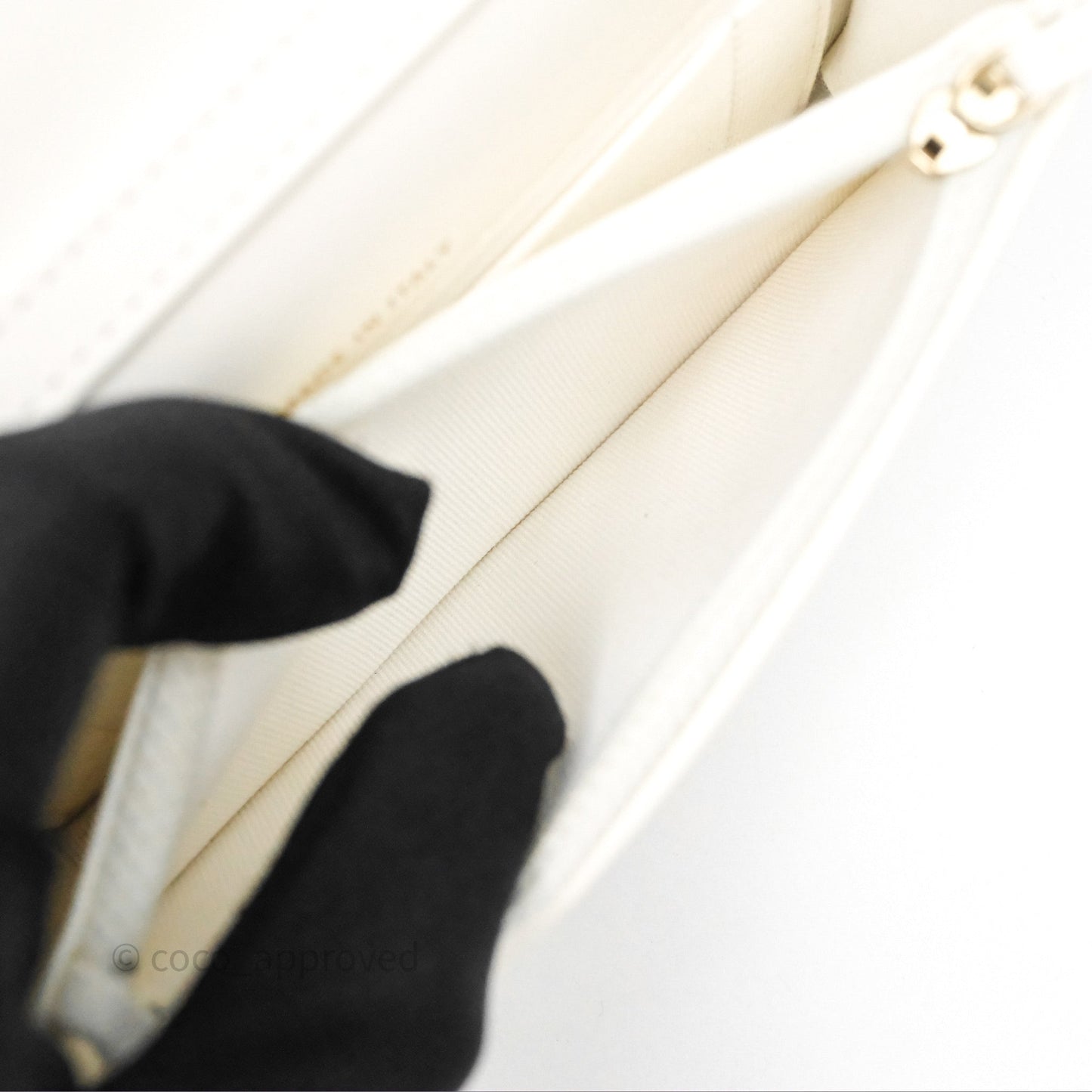 Chanel 19 Clutch With Chain Ivory White Lambskin Mixed Hardware