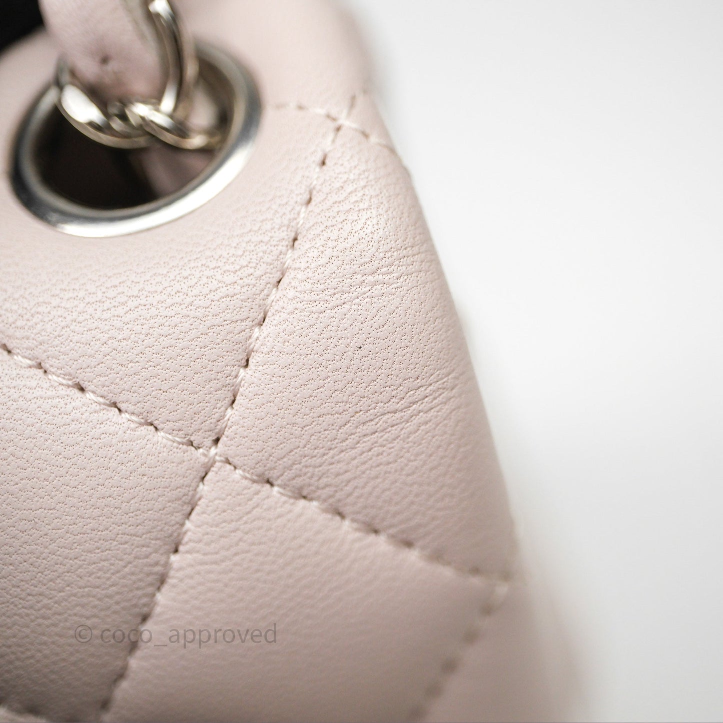 Chanel Mini Square Flap Quilted Lilac Lambskin Silver Hardware