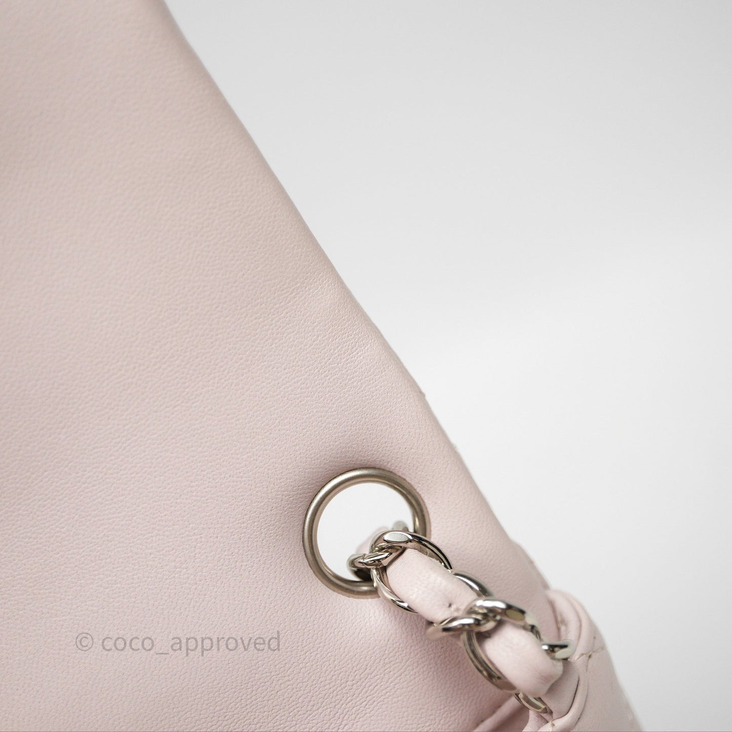Chanel Mini Square Flap Quilted Lilac Lambskin Silver Hardware