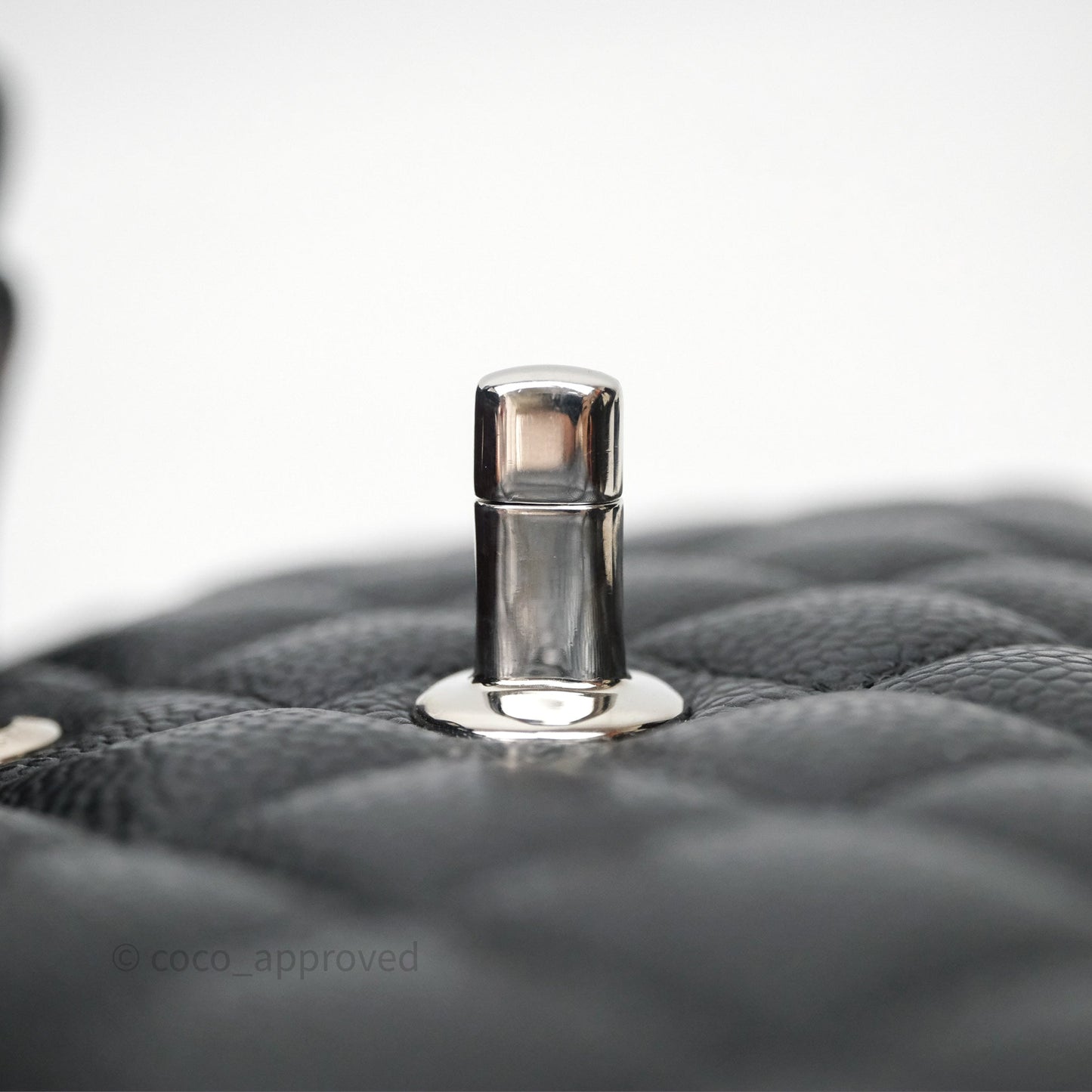 Chanel Small Classic Flap Quilted Black Caviar Silver Hardware