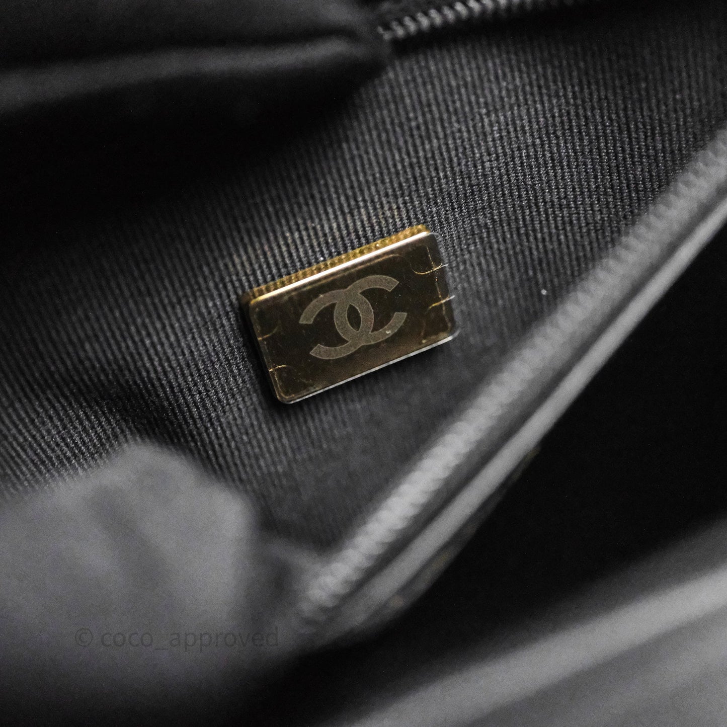 Chanel Kelly Bag Quilted Black Shiny Crumpled Calfskin Aged Gold Hardware