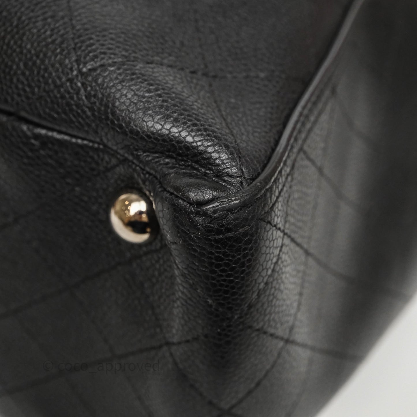 Chanel CC Pocket Tote Bag Black Caviar Silver Hardware