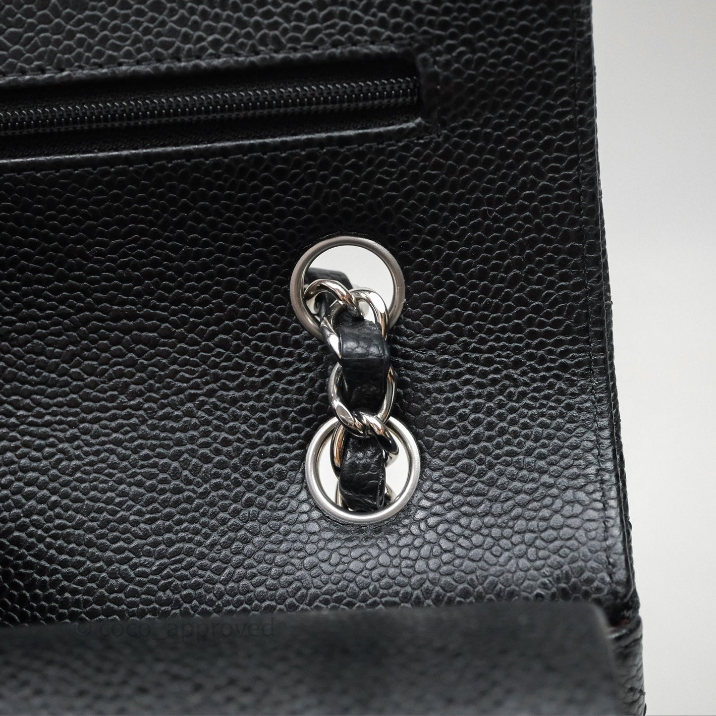 Chanel Small Classic Flap Quilted Black Caviar Silver Hardware