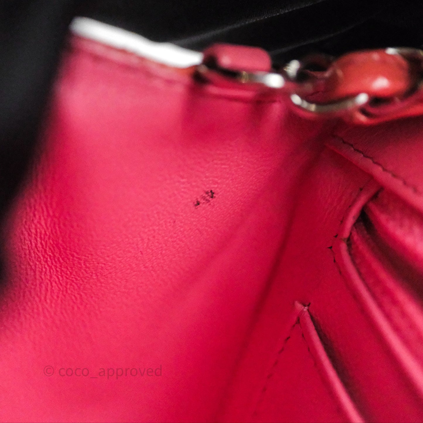 Chanel Quilted Mini Rectangular Pink Patent Silver Hardware