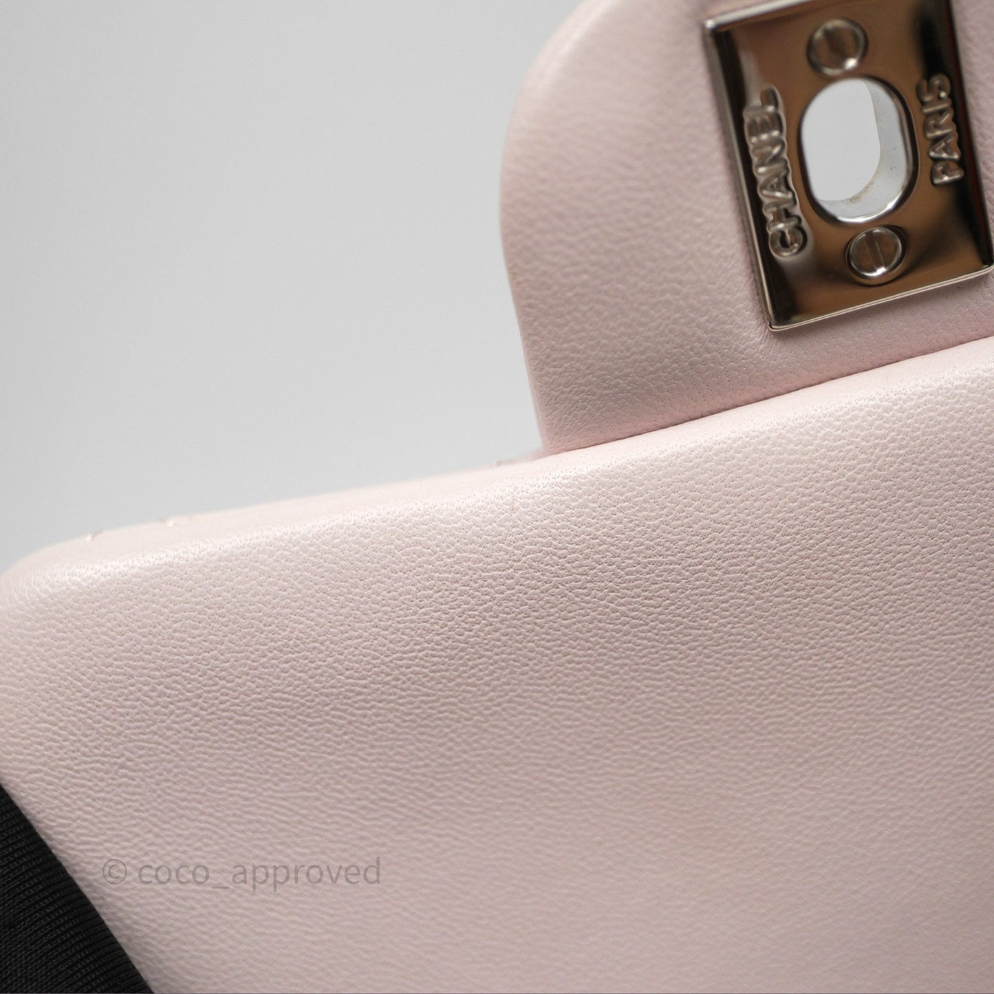 Chanel Mini Square Flap Quilted Lilac Lambskin Silver Hardware