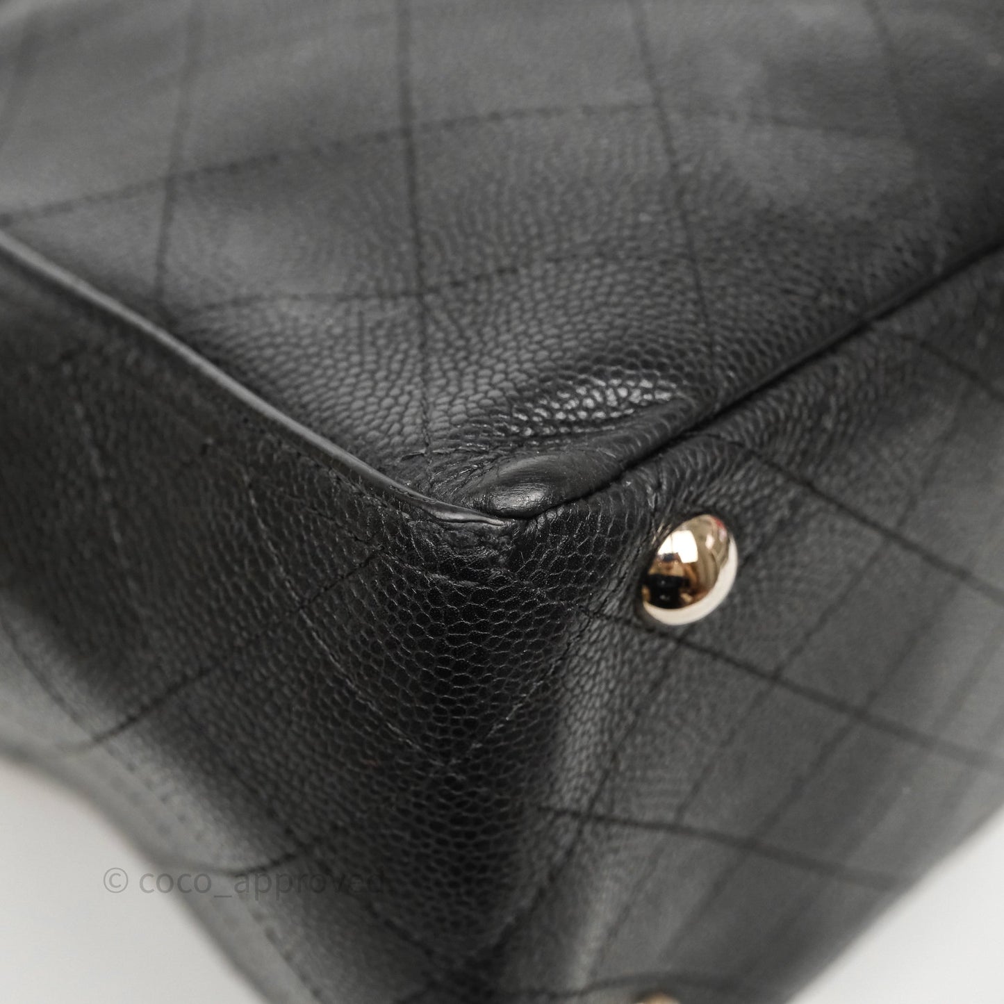 Chanel CC Pocket Tote Bag Black Caviar Silver Hardware