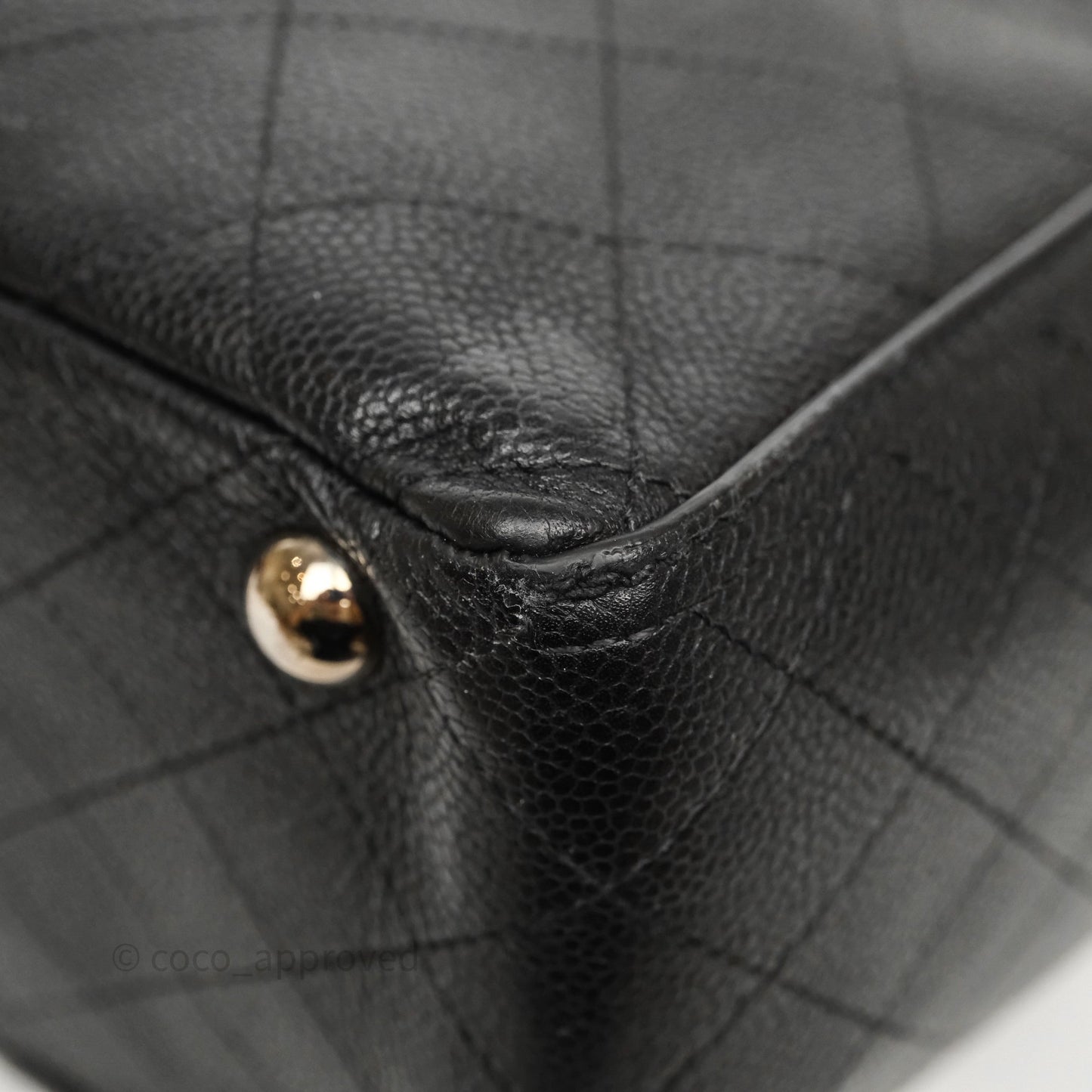 Chanel CC Pocket Tote Bag Black Caviar Silver Hardware