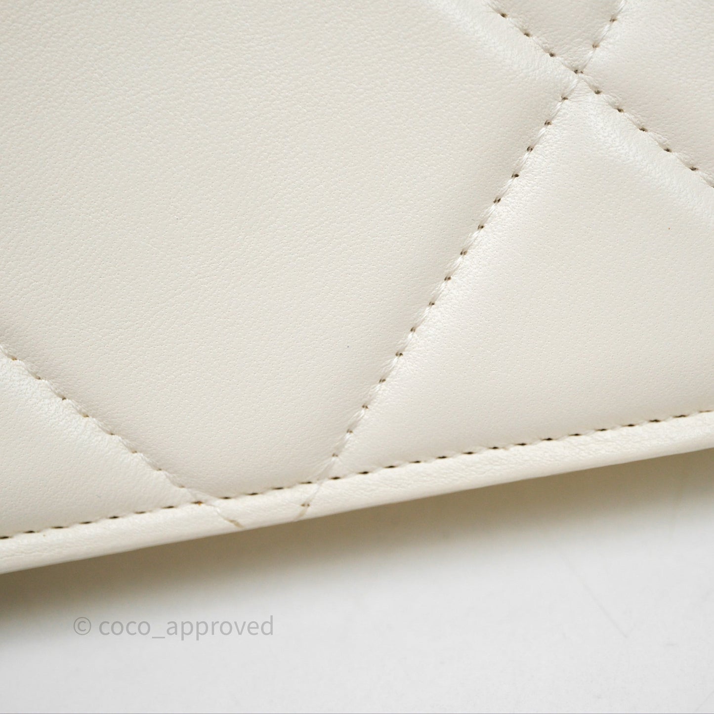 Chanel 19 Clutch With Chain Ivory White Lambskin Mixed Hardware