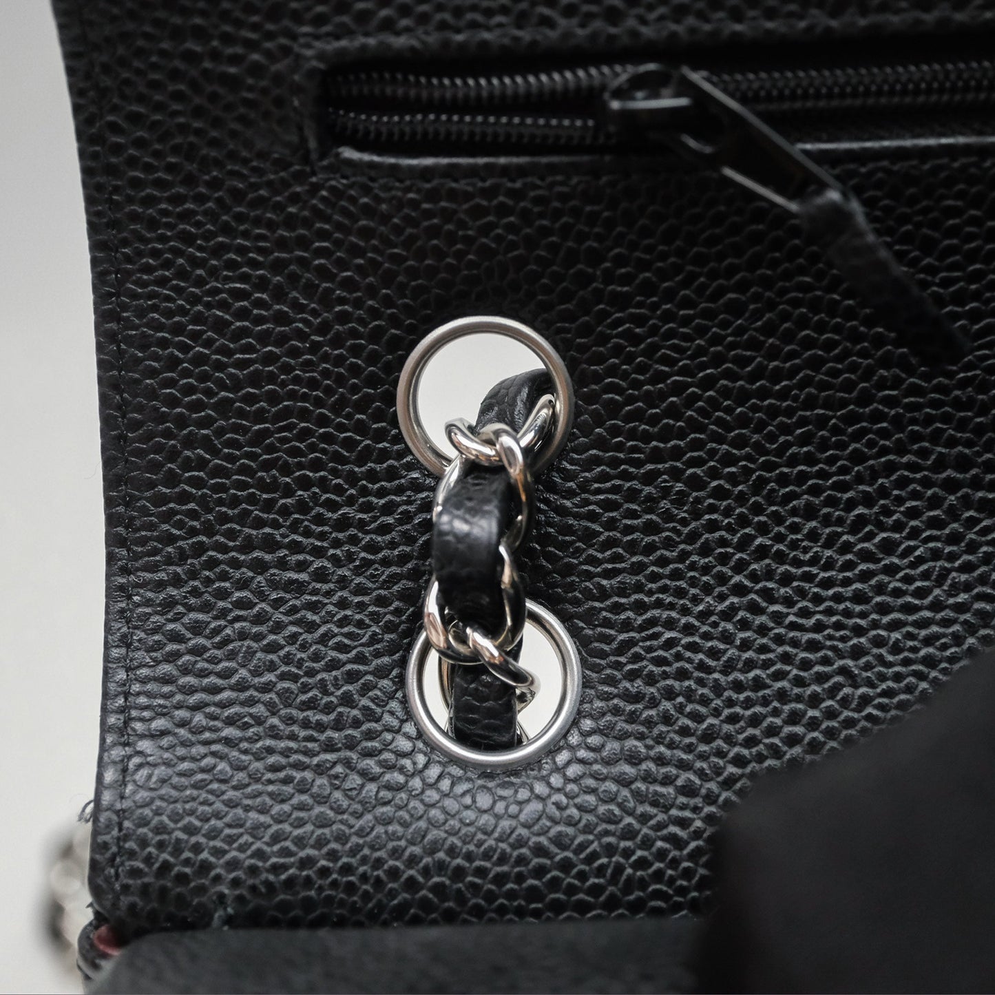 Chanel Small Classic Flap Quilted Black Caviar Silver Hardware