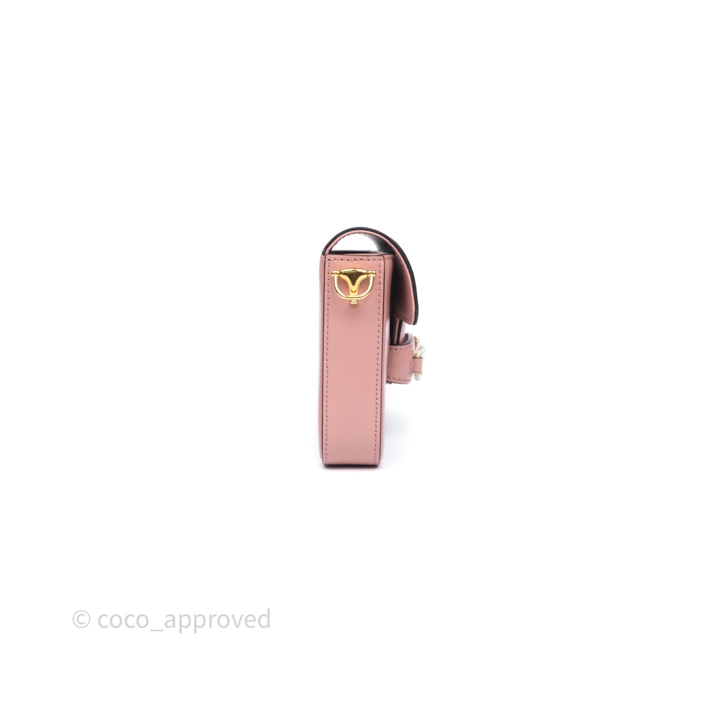 Gucci Horsebit 1955 Crystals Mini Bag Dusty Pink Calfskin