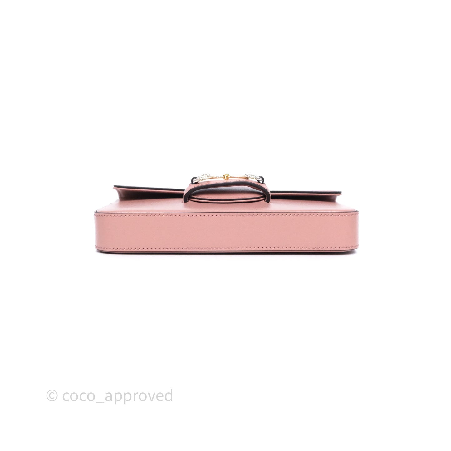Gucci Horsebit 1955 Crystals Mini Bag Dusty Pink Calfskin