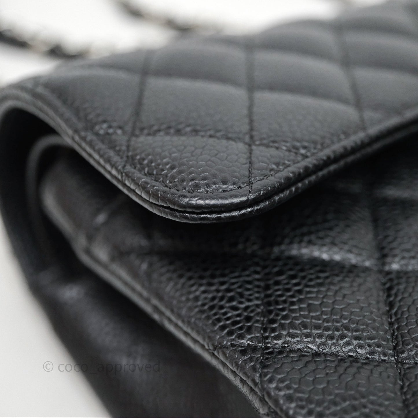 Chanel Small Classic Flap Quilted Black Caviar Silver Hardware