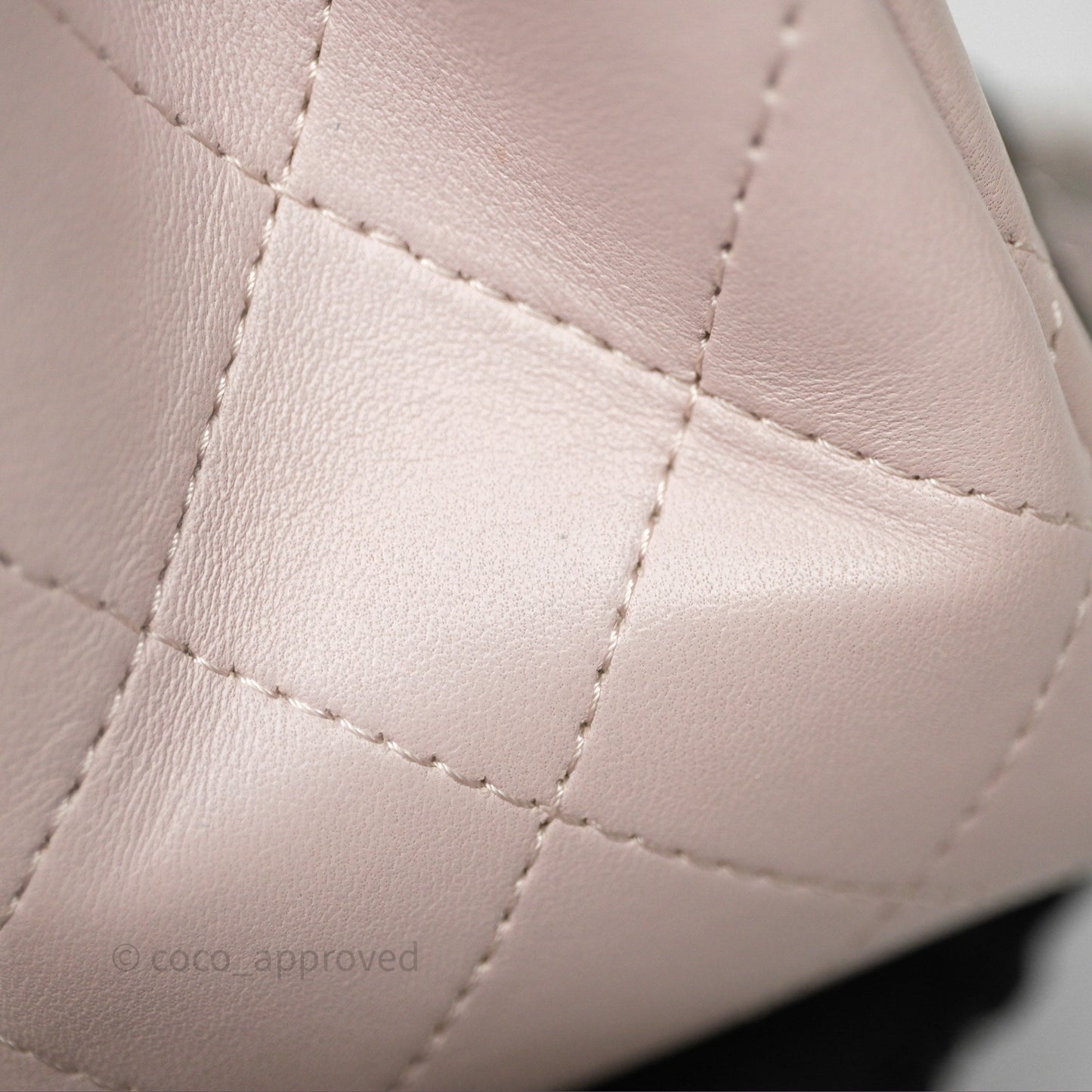 Chanel Mini Square Flap Quilted Lilac Lambskin Silver Hardware