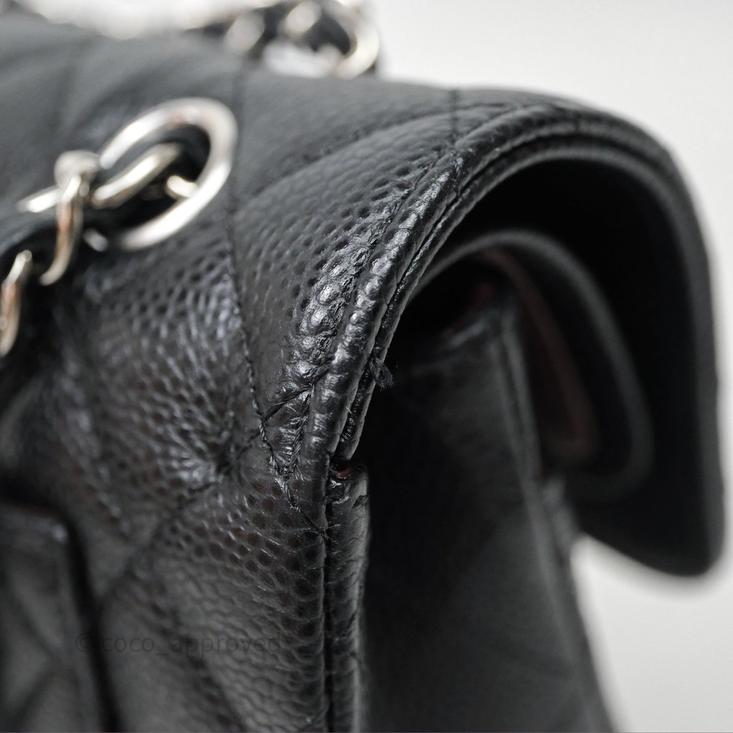 Chanel Small Classic Flap Quilted Black Caviar Silver Hardware
