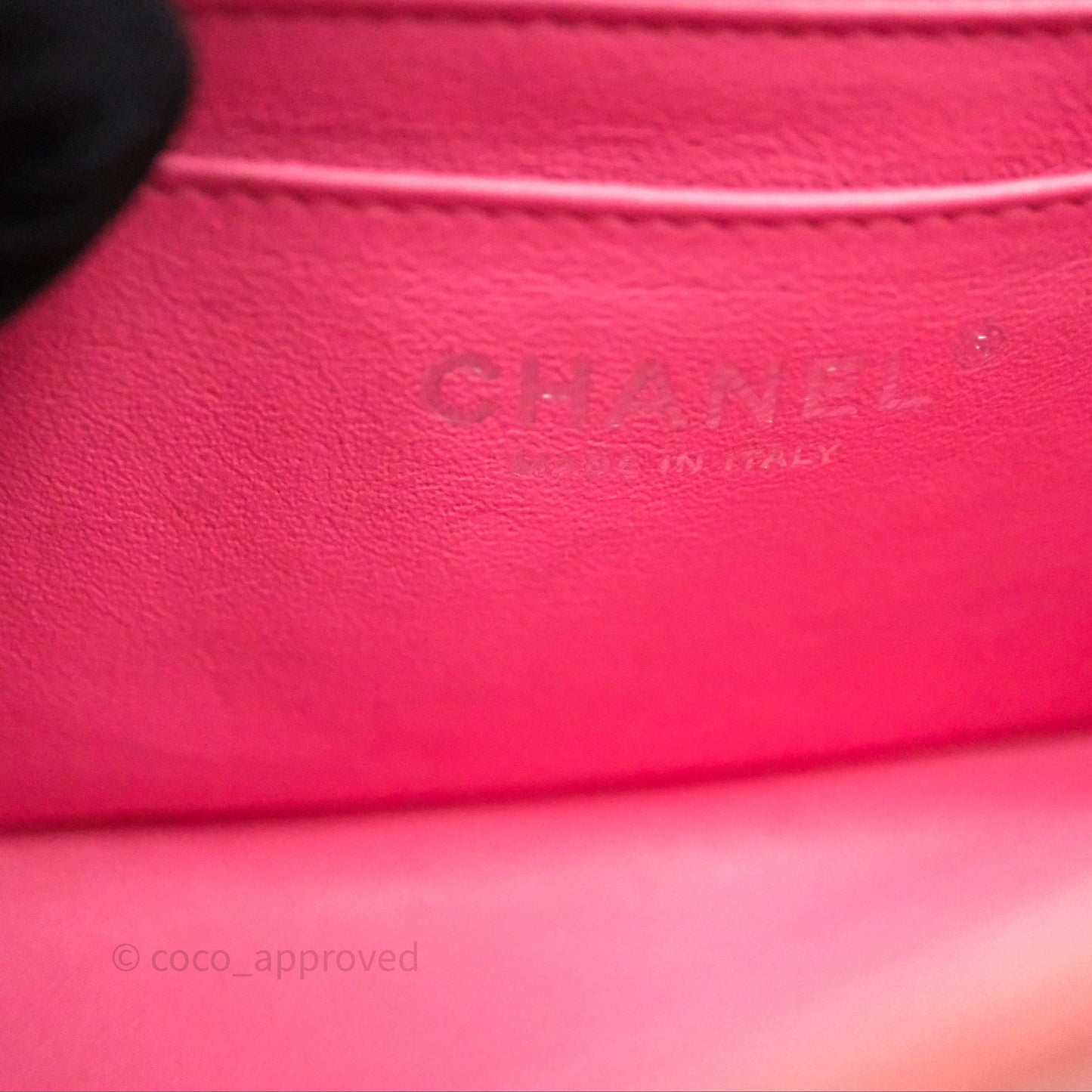 Chanel Quilted Mini Rectangular Pink Patent Silver Hardware
