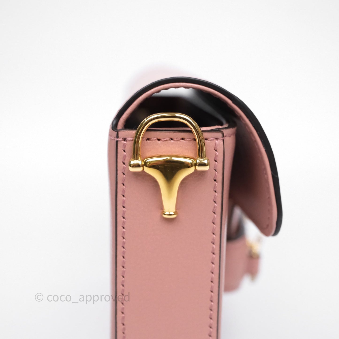 Gucci Horsebit 1955 Crystals Mini Bag Dusty Pink Calfskin