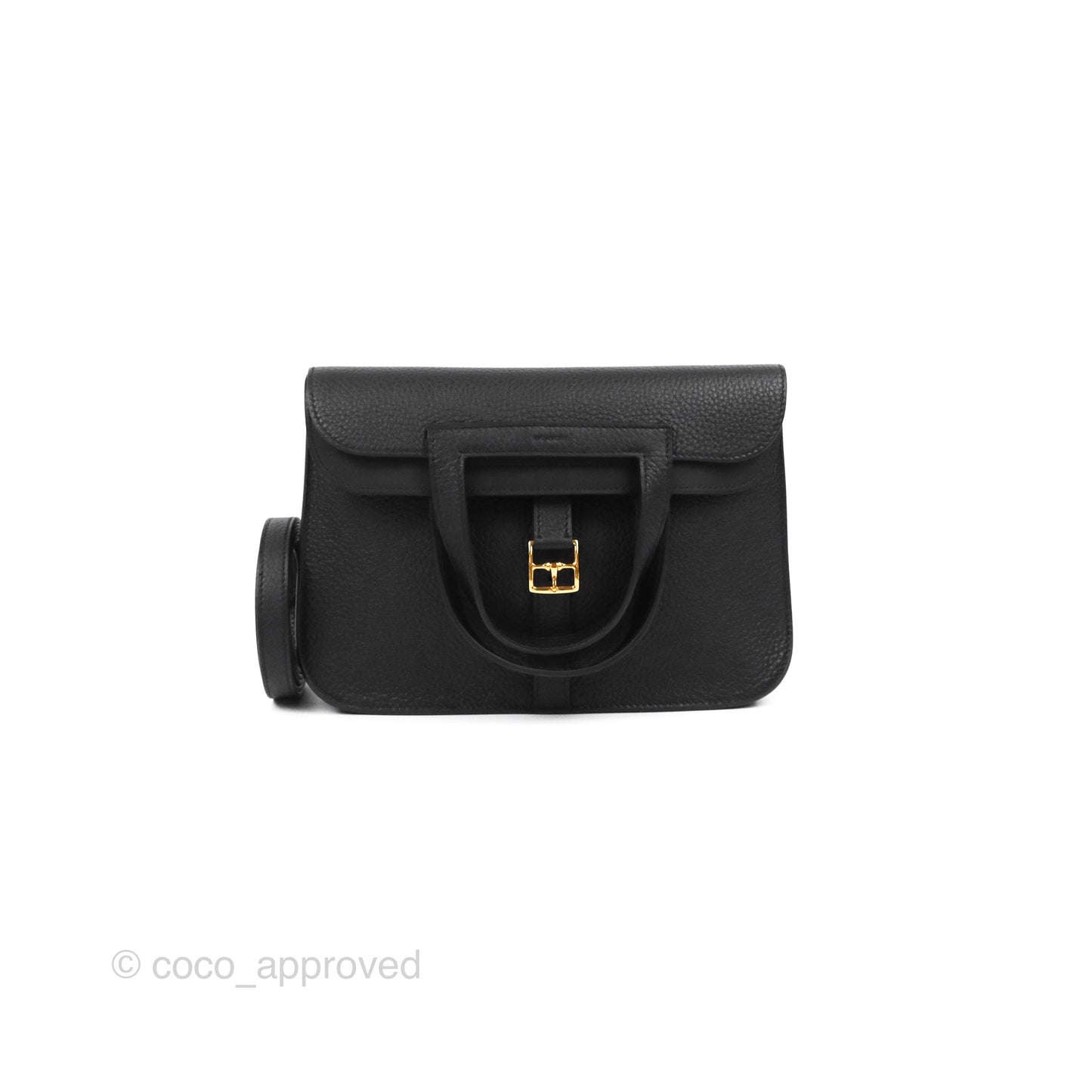 Hermès Halzan 25 Clemence Gold Hardware