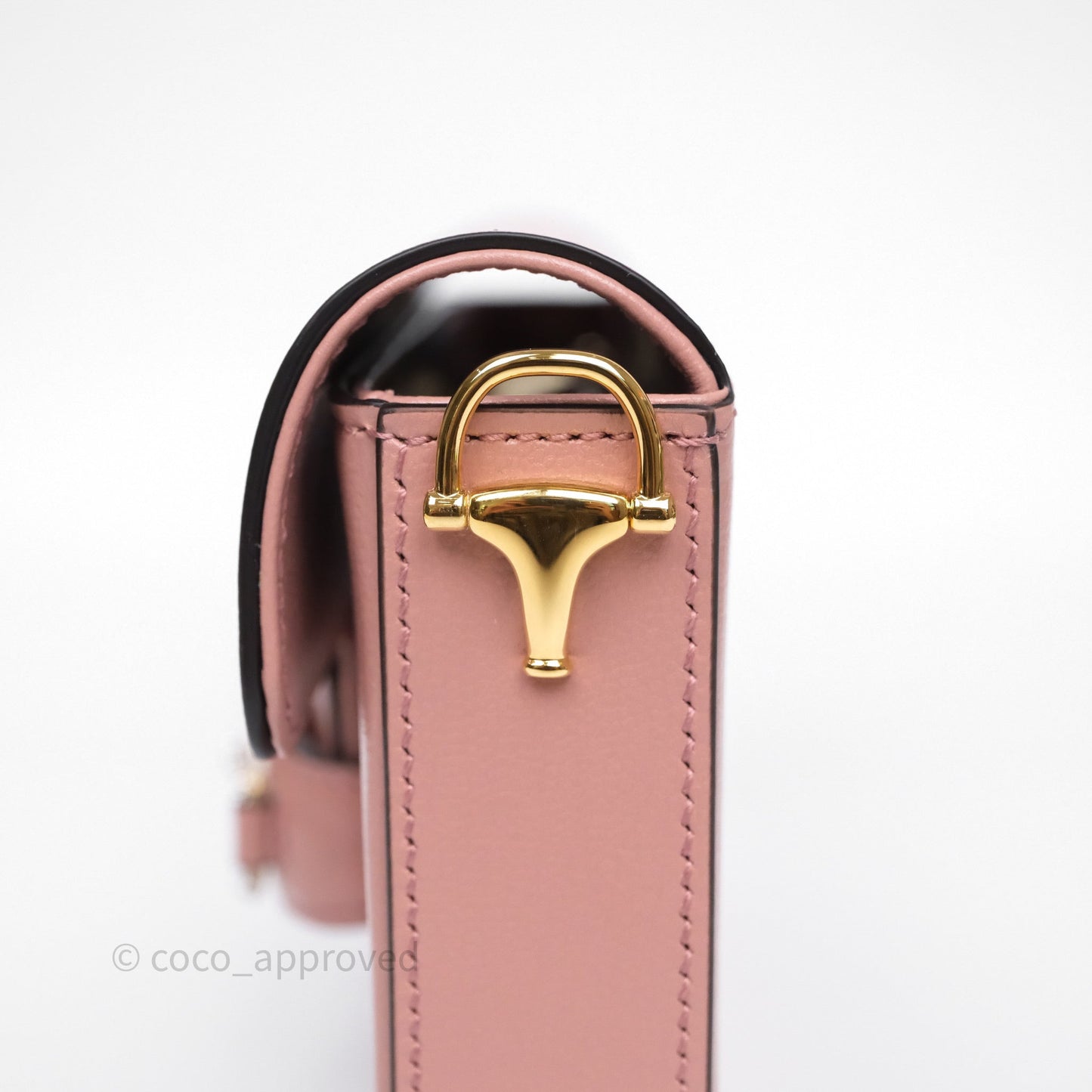 Gucci Horsebit 1955 Crystals Mini Bag Dusty Pink Calfskin