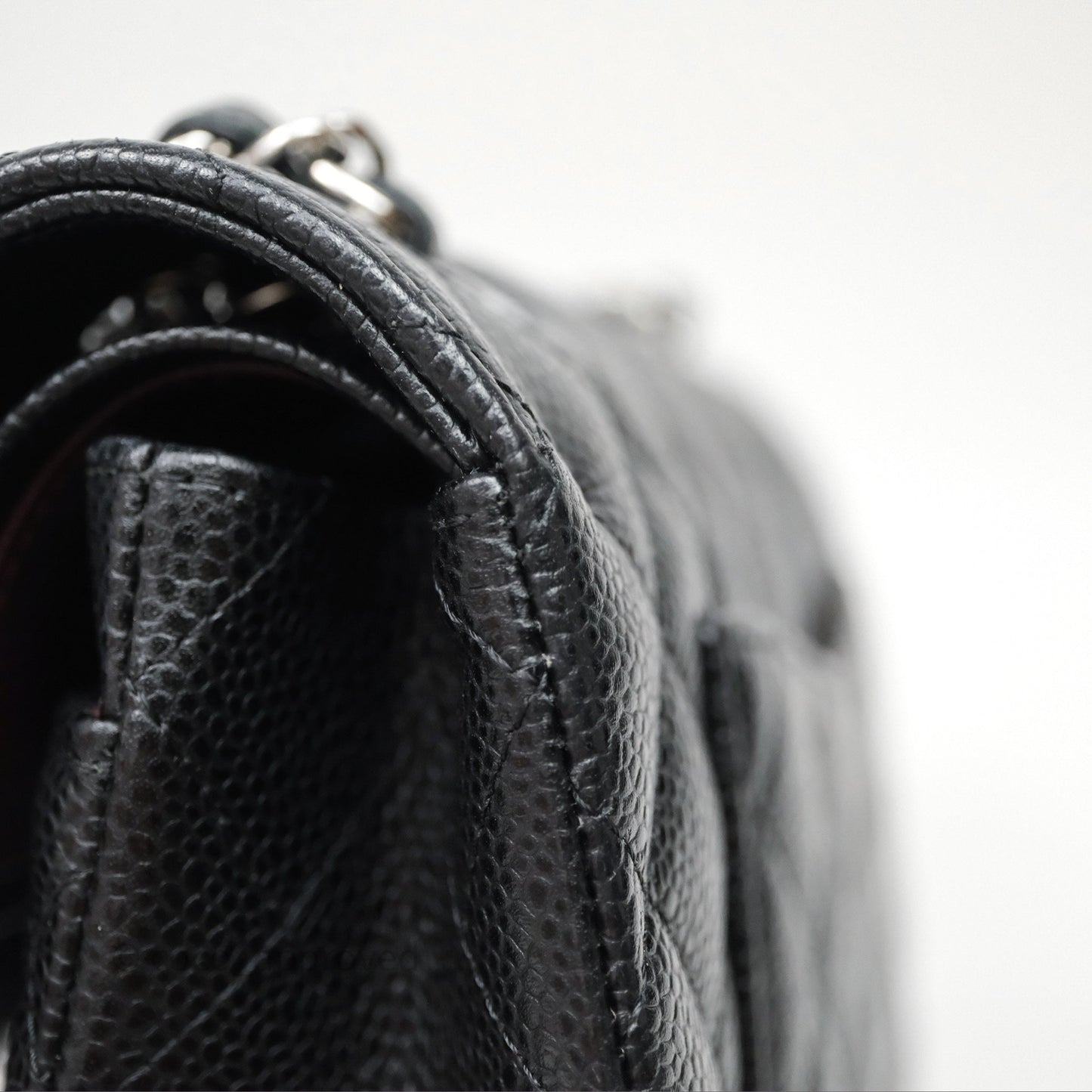 Chanel Small Classic Flap Quilted Black Caviar Silver Hardware