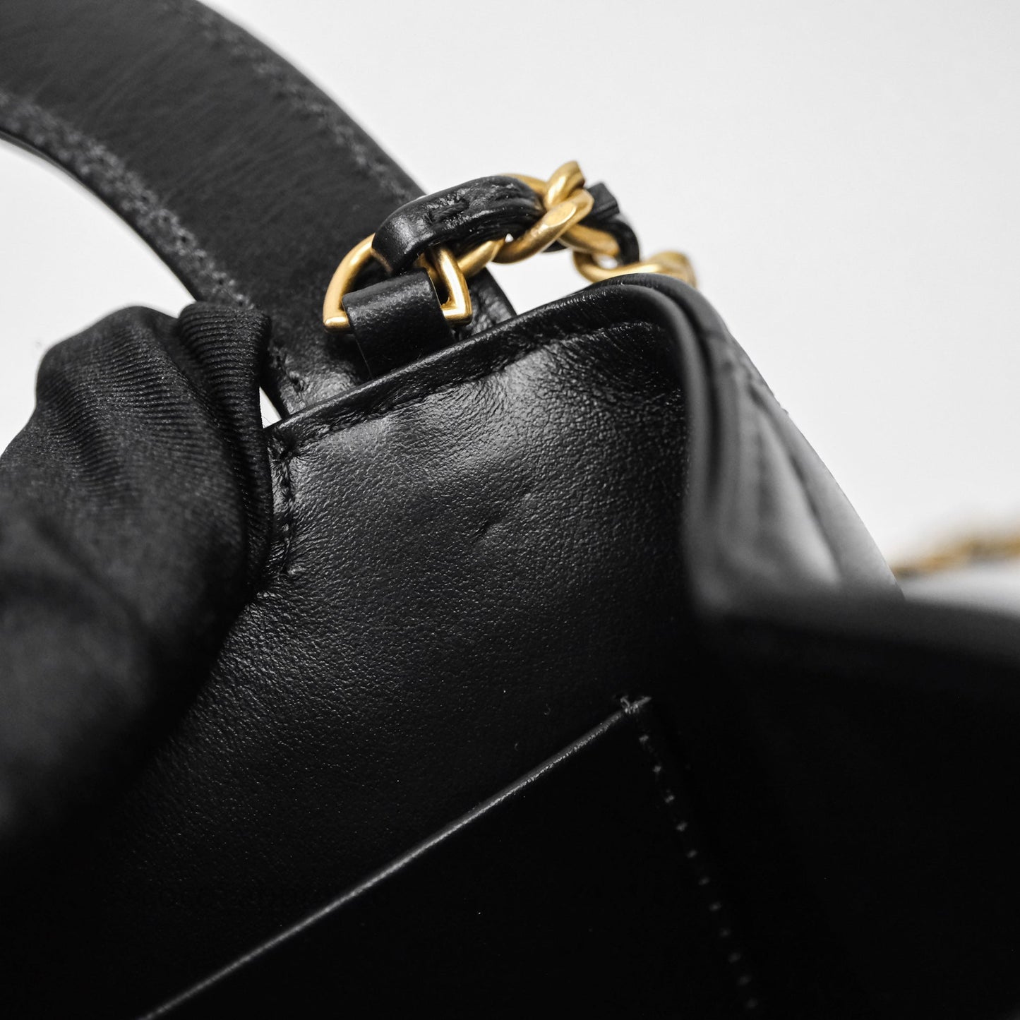 Chanel Kelly Bag Quilted Black Shiny Crumpled Calfskin Aged Gold Hardware