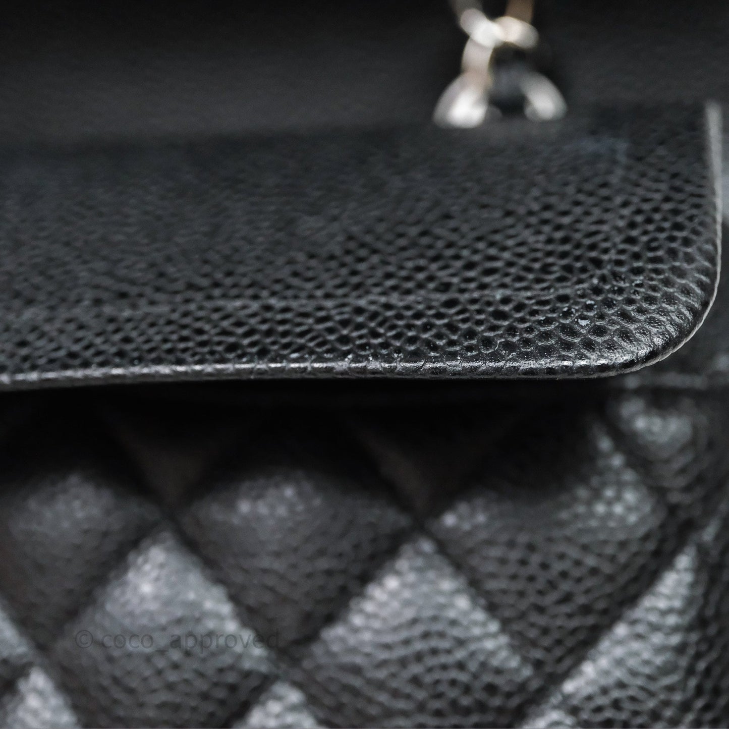 Chanel Small Classic Flap Quilted Black Caviar Silver Hardware