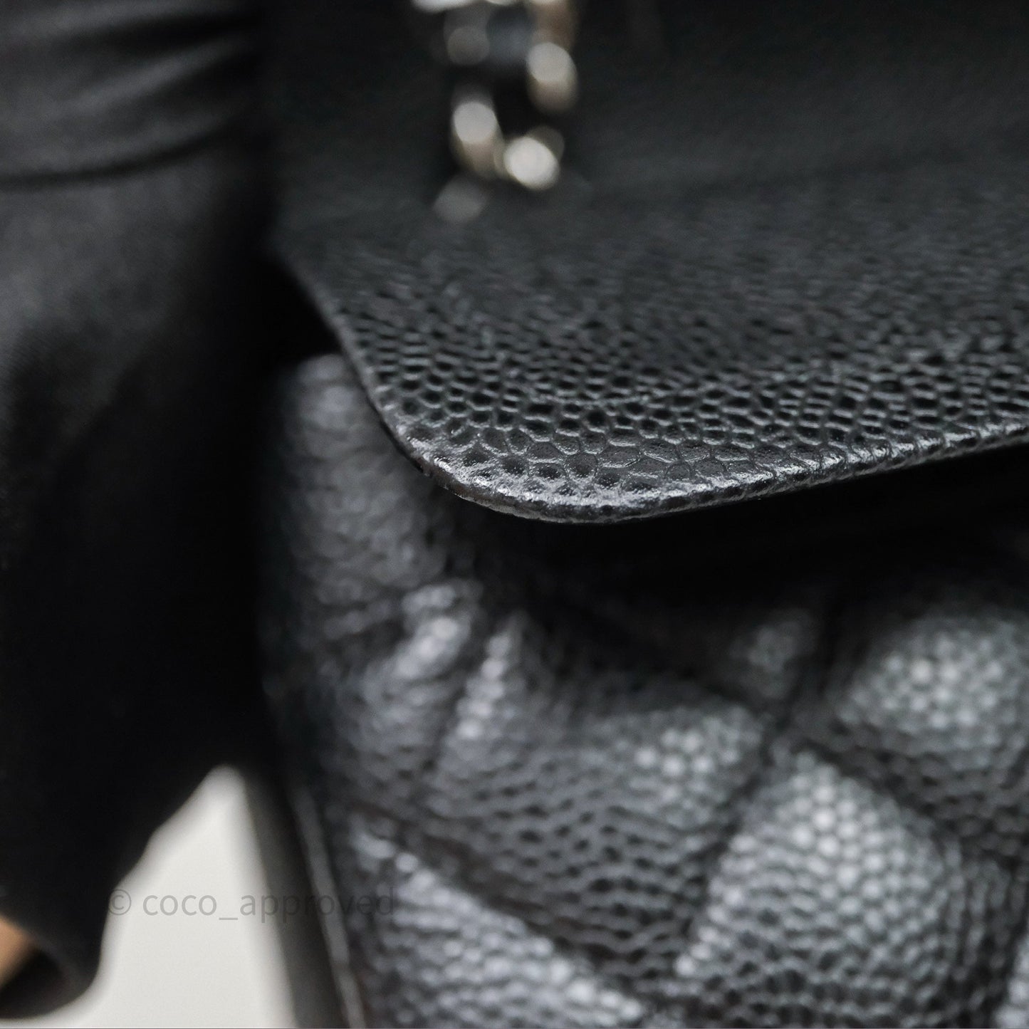 Chanel Small Classic Flap Quilted Black Caviar Silver Hardware