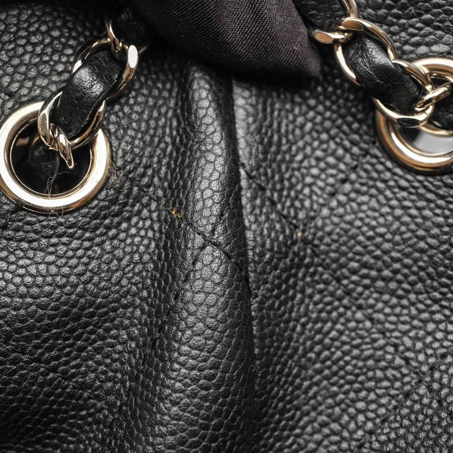 Chanel CC Pocket Tote Bag Black Caviar Silver Hardware