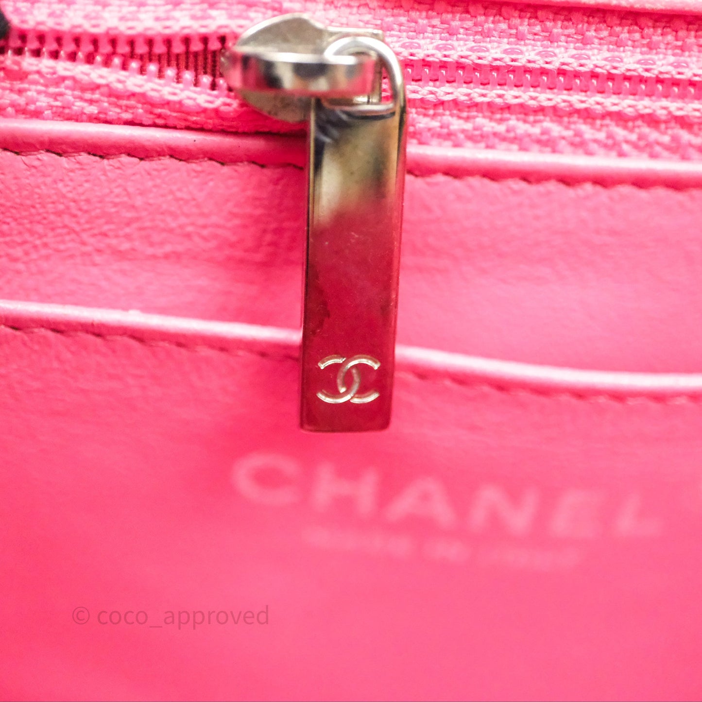 Chanel Quilted Mini Rectangular Pink Patent Silver Hardware