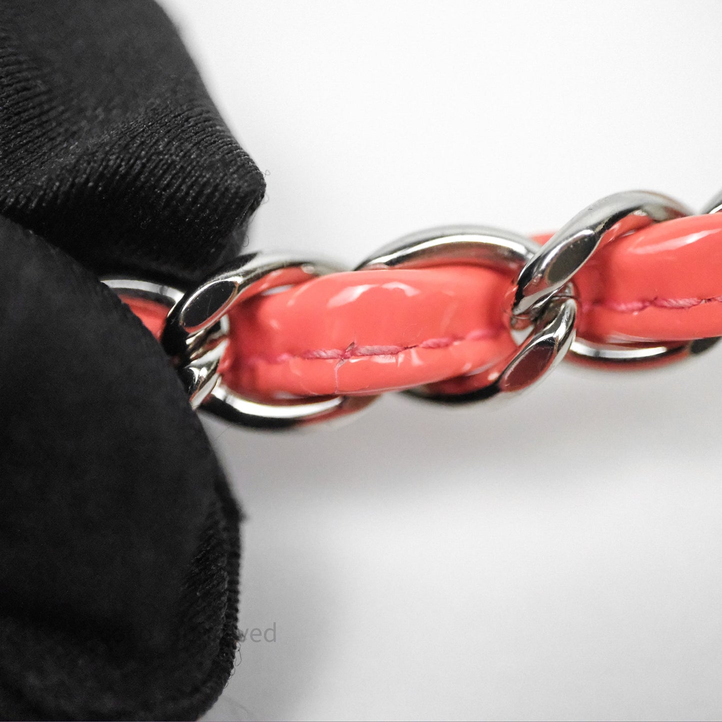 Chanel Quilted Mini Rectangular Pink Patent Silver Hardware