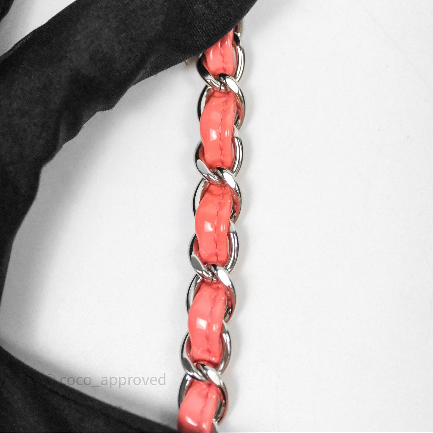 Chanel Quilted Mini Rectangular Pink Patent Silver Hardware